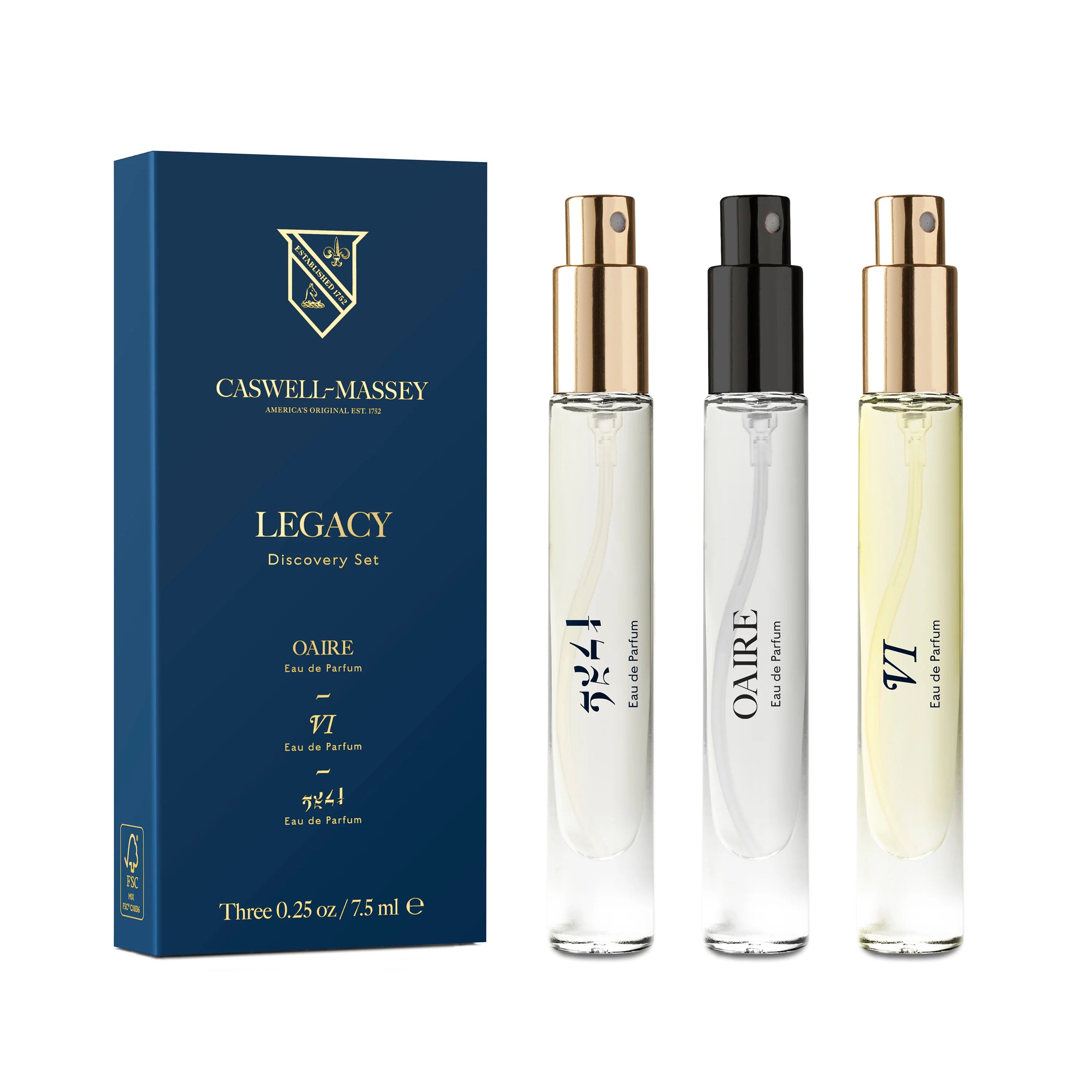 Caswell Massey Legacy Fragrance Discovery Set - 3x 0.25oz. / 7.5ml Vials