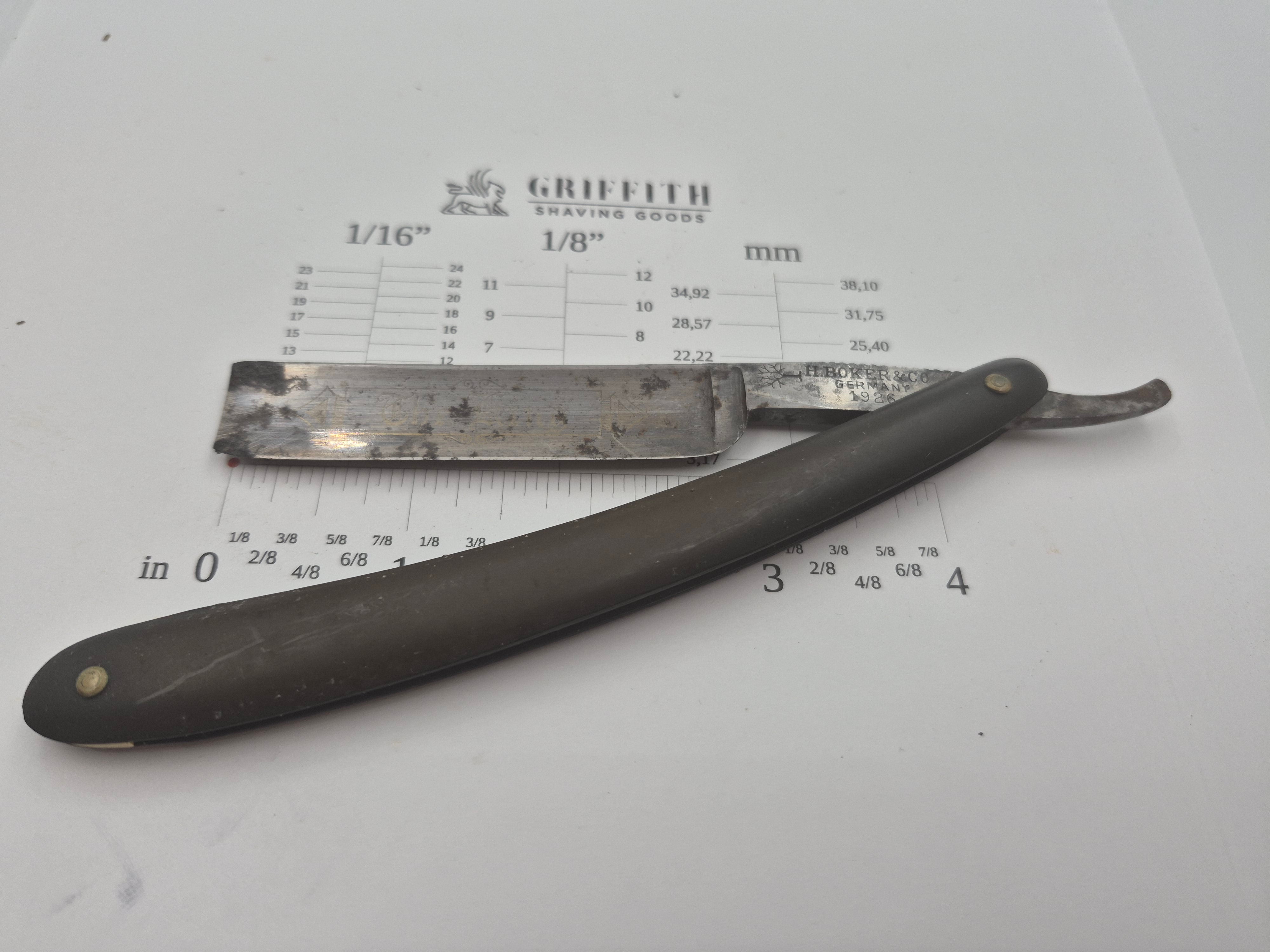 Vintage Boker King Cutter German Razor for Restoration