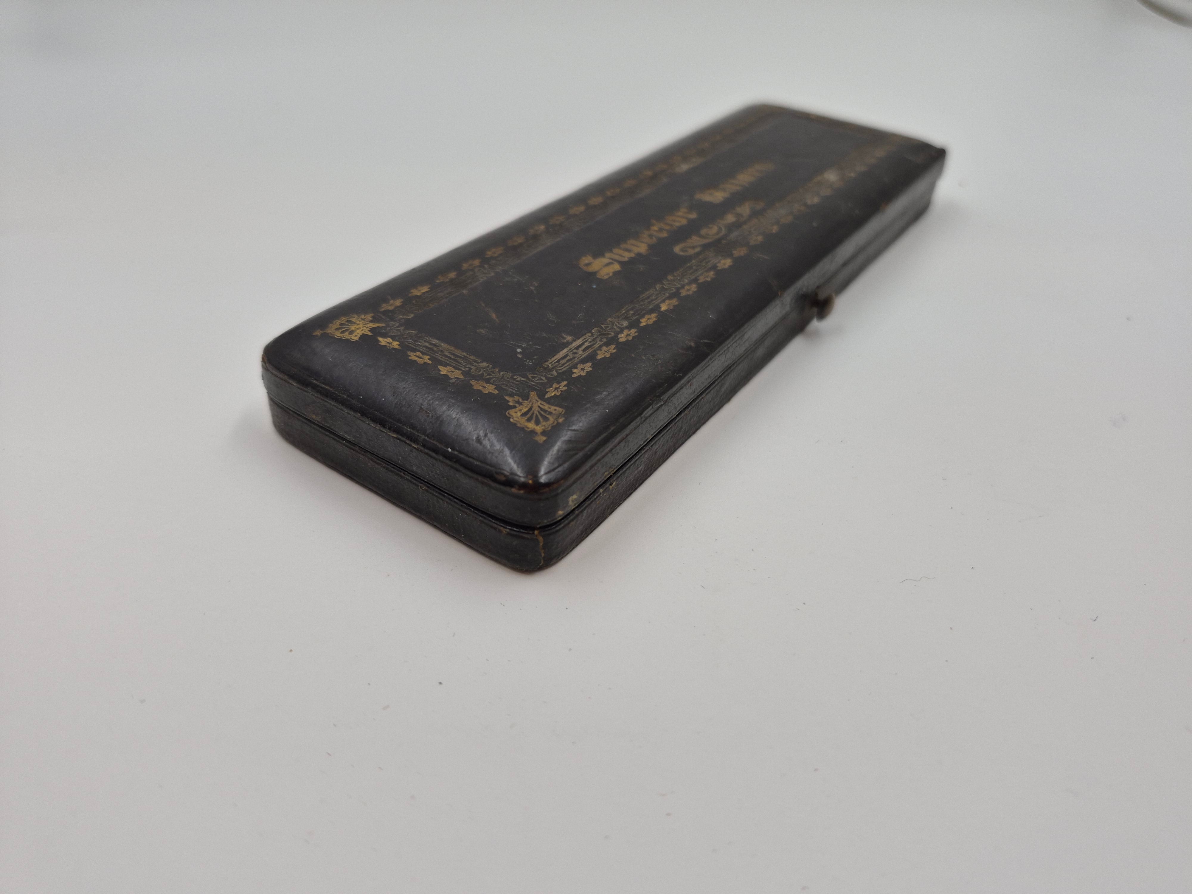 Antique Sheffield Razor Pair Set Case