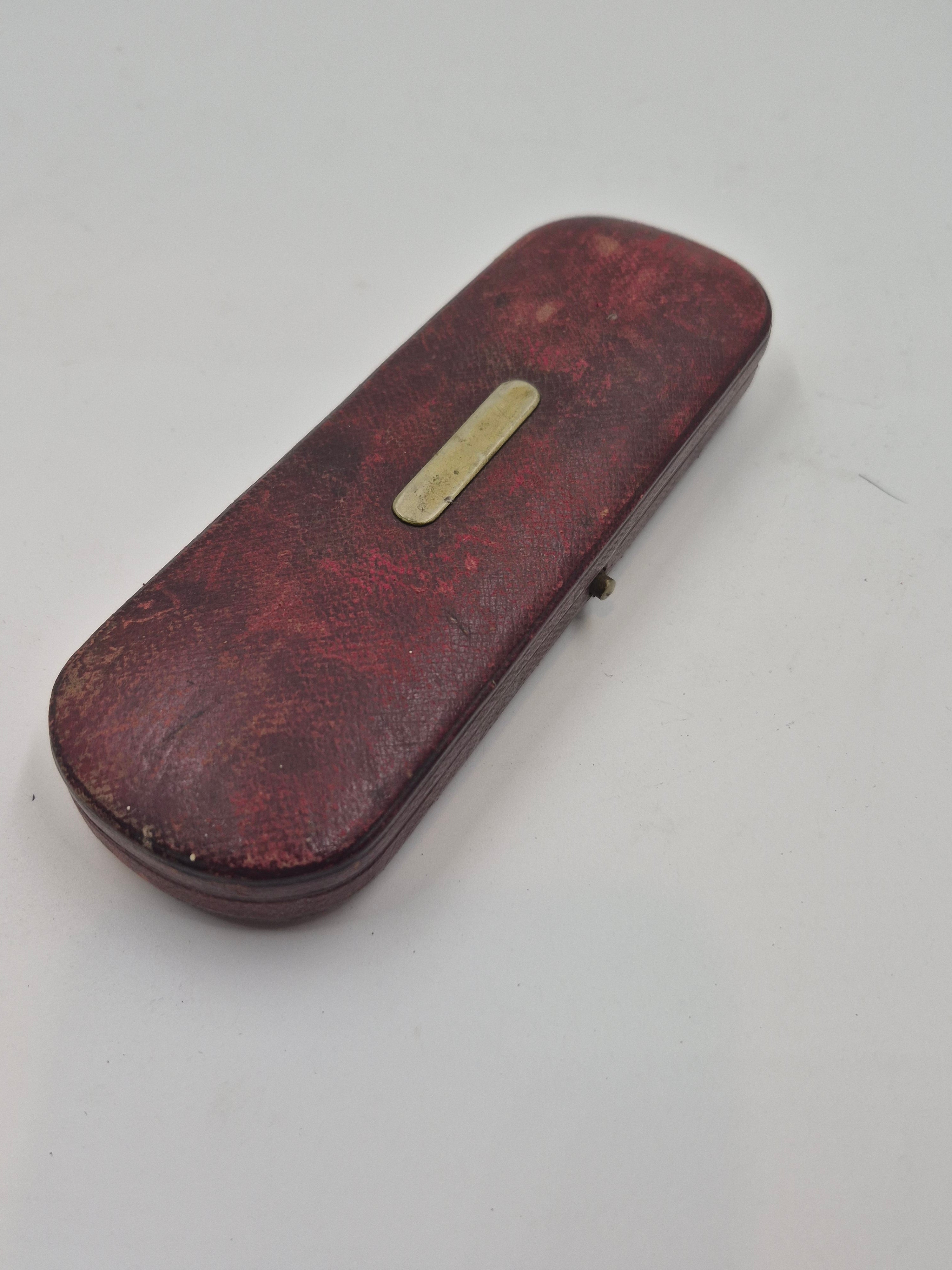 Antique Sheffield Razor Pair Case