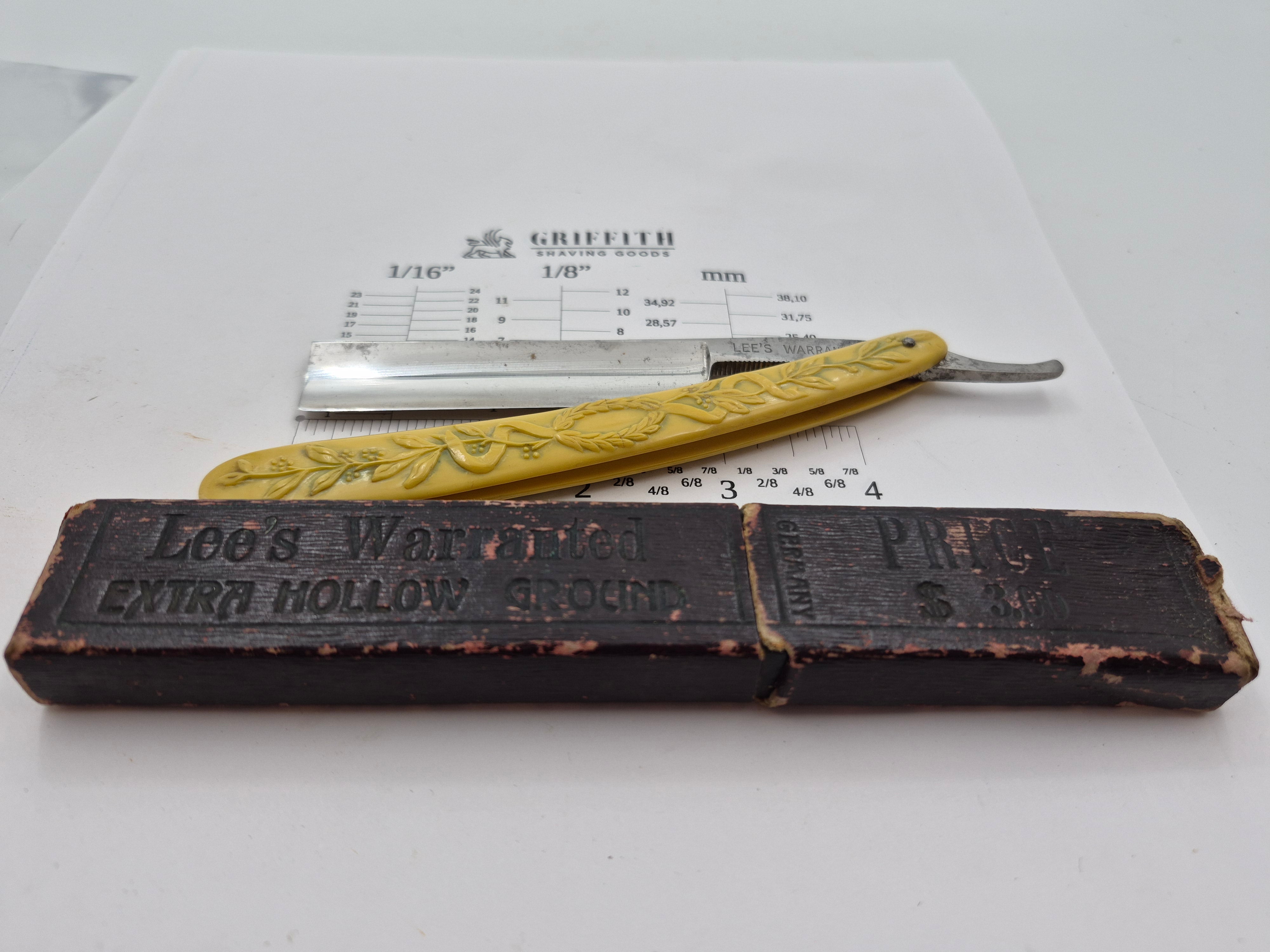 Vintage Lee Mfg. Co. German Razor for Restoration