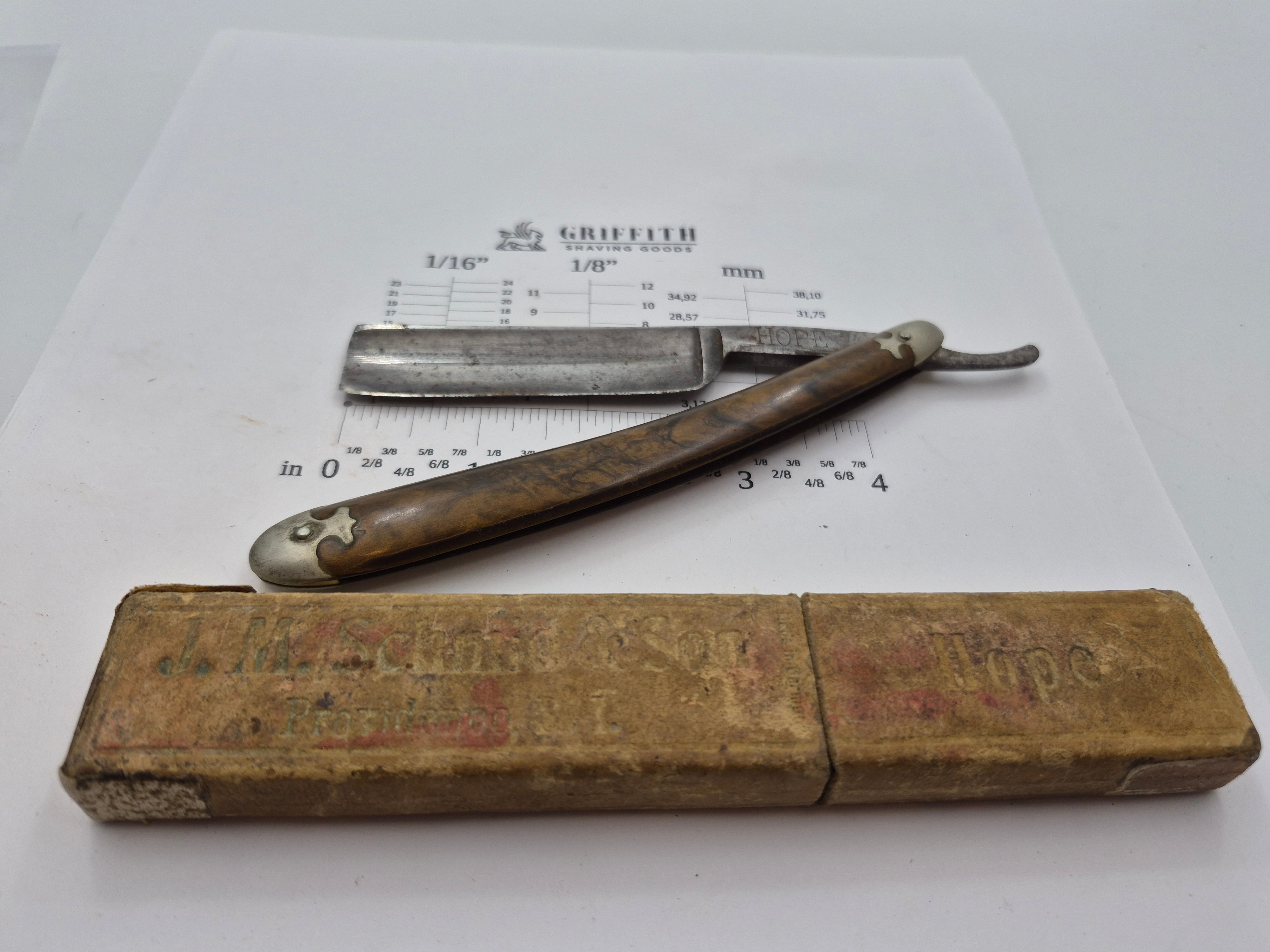 Vintage J.M. Schmid HOPE German Razor for Restoration
