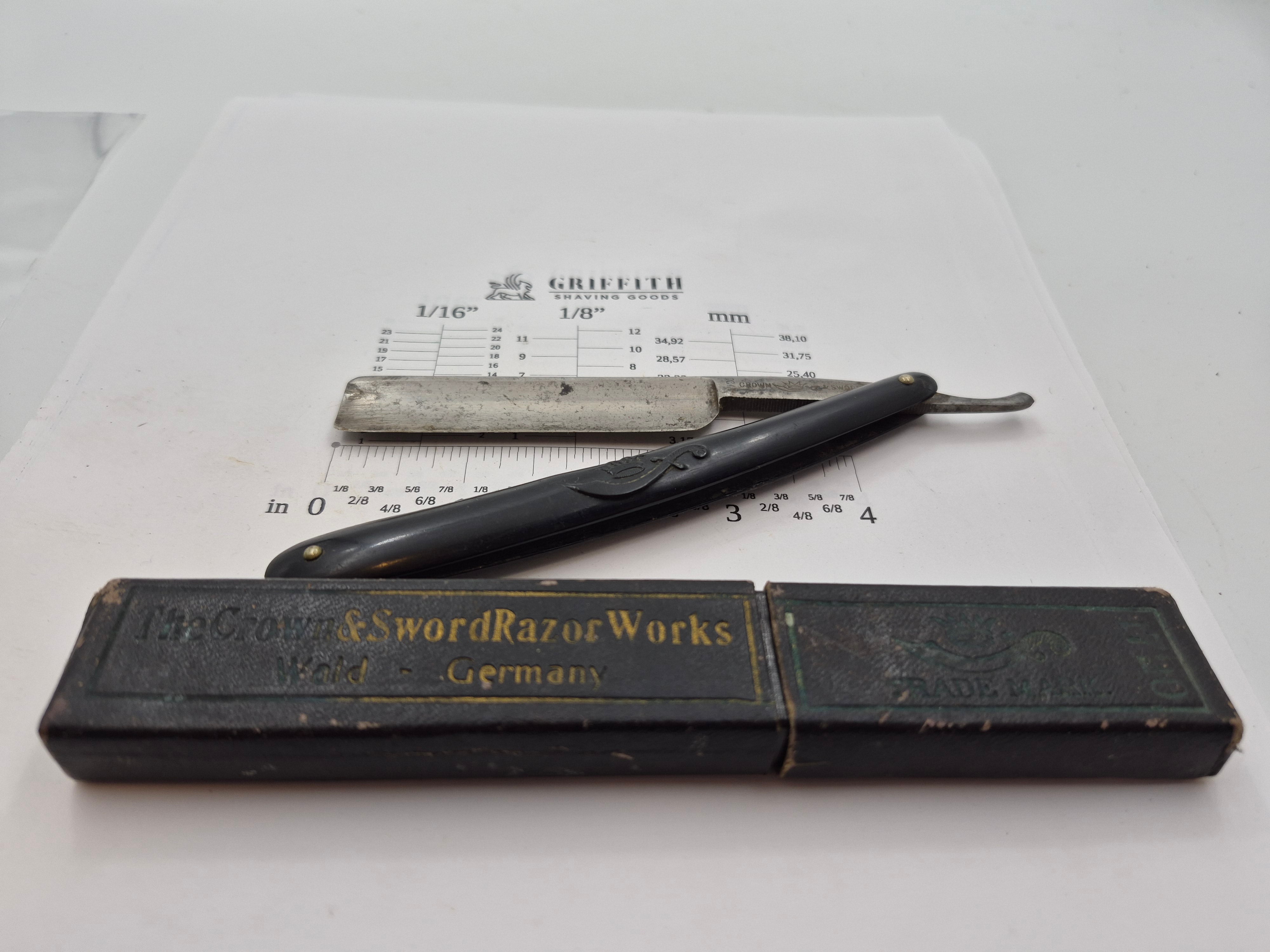 Vintage Era Crown & Sword Razor for Restoration