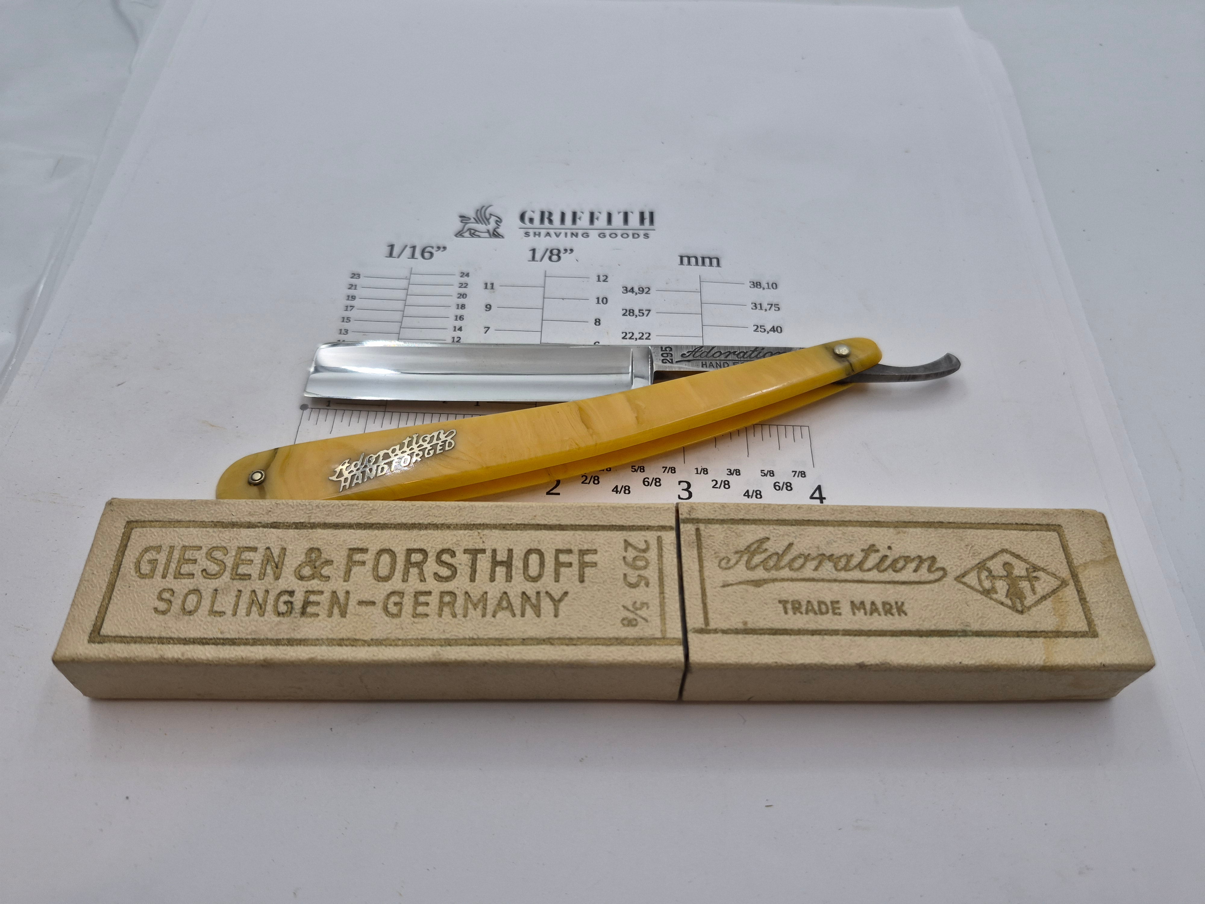 Vintage Giesen & Forsthoff Adoration Solingen Razor for Restoration