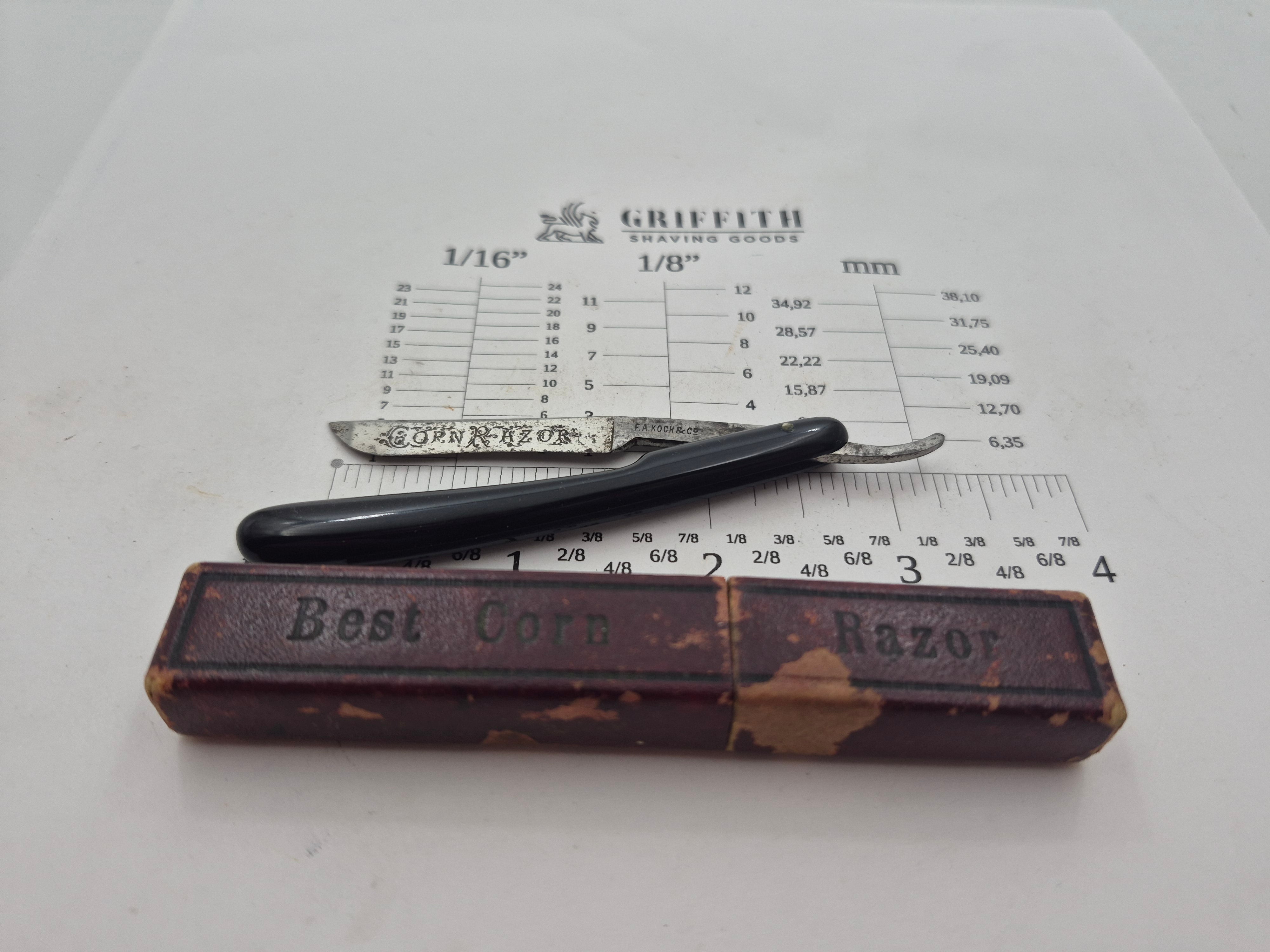 Rasoir droit vintage à restaurer