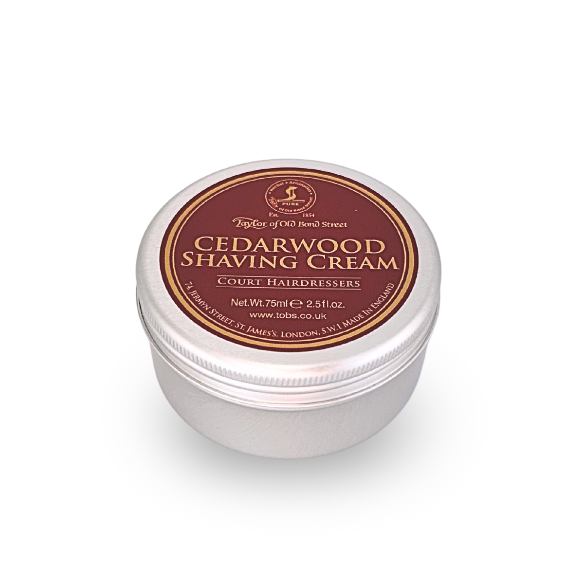 Taylor of Old Bond Street Cedarwood Shaving Cream 75ml (2.5 oz)