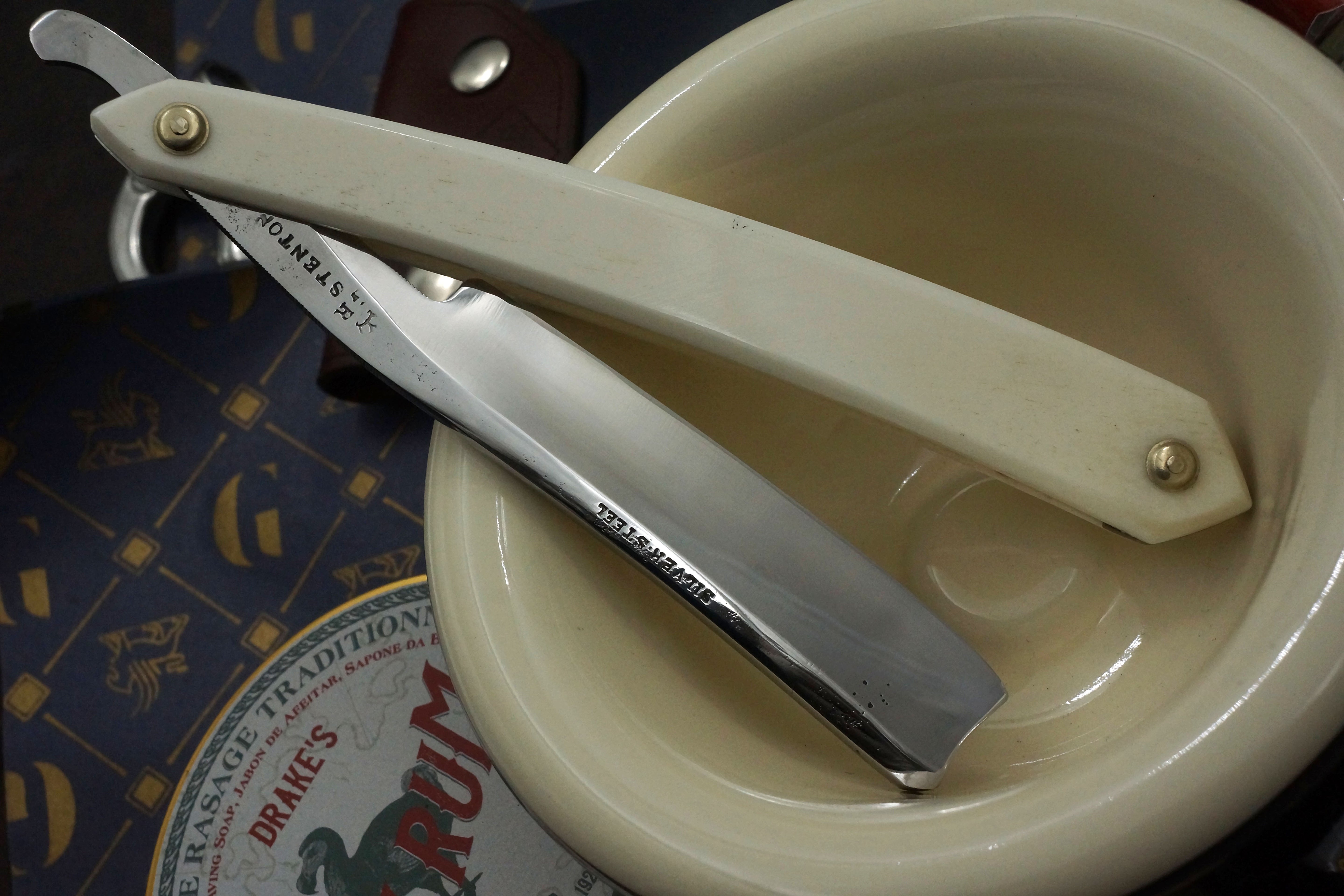 Stenton "Silver Steel" - 6/8 Early 1800s Stubtail with New Bone Scales - Fully Restored Sheffield Straight Razor - Shave Ready