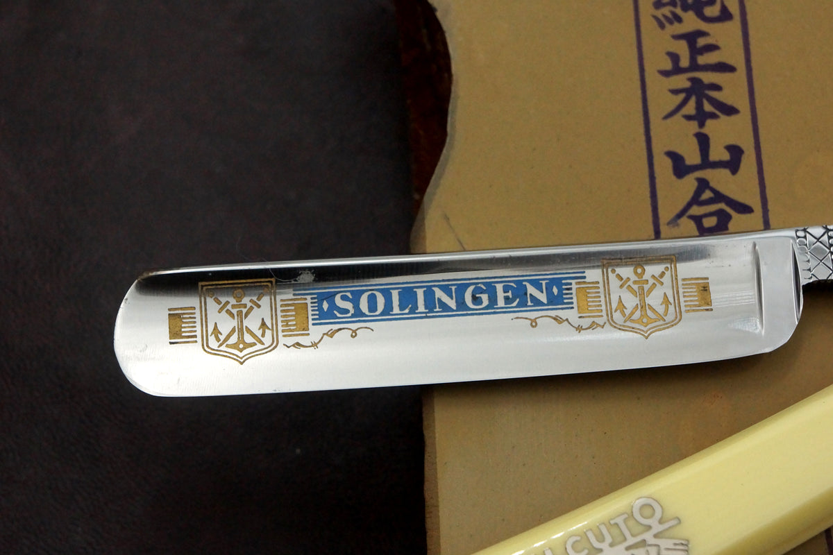 Royal Crown International AMCO Nahezu makellose 11/16 Klinge - Vintage Solingen Rasiermesser - Rasurbereit