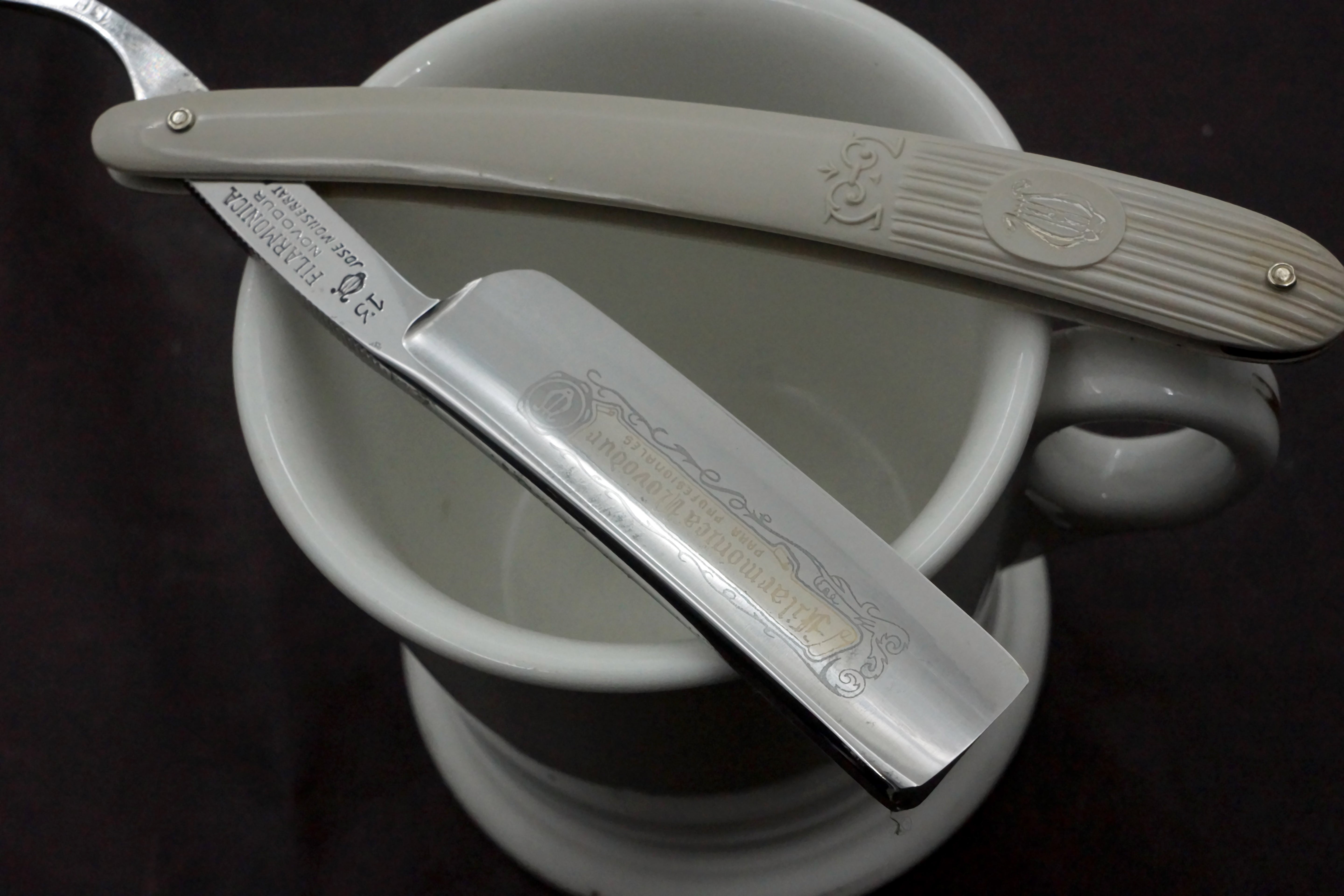 Filarmonica JMP No. 13 Novodur 13/16 Full Hollow Blade - Excellent Restored Vintage Spanish Straight Razor - Shave Ready