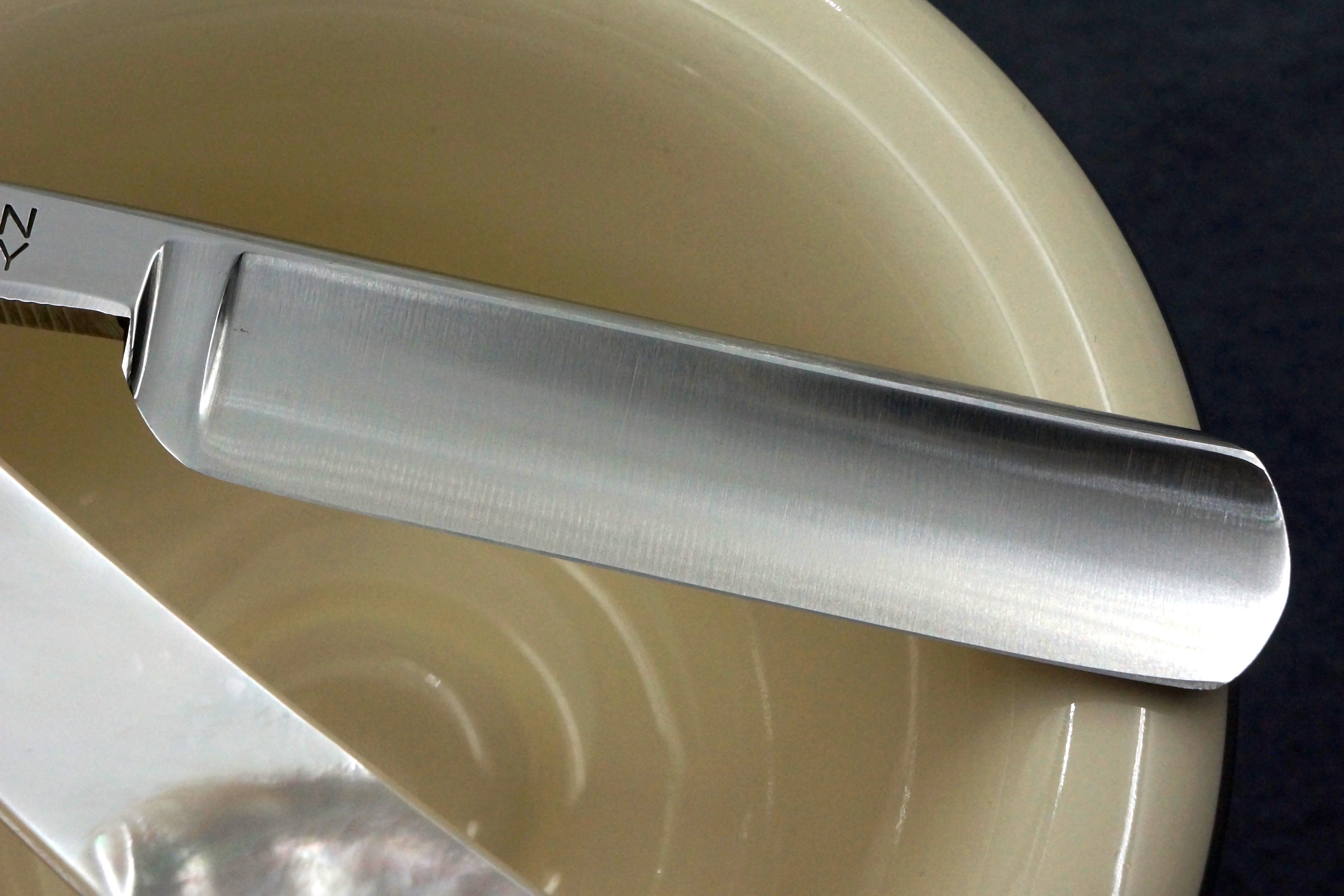 Dovo Inox No. 41 with Solid Pearl Scales - Preowned Rare 11/16 Full Hollow Blade - Solingen Straight Razor - Shave Ready