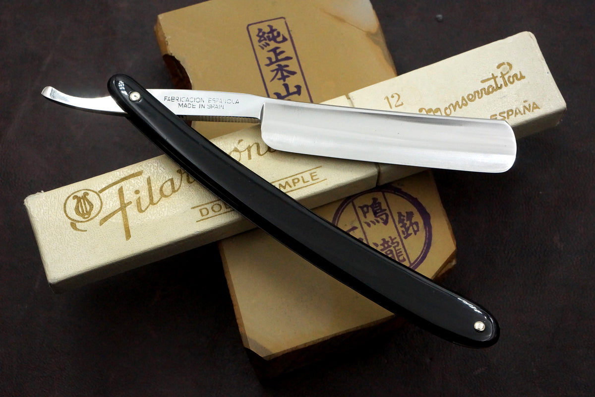 Filarmonica Doble Temple JMP No. 12 5/8 Full Hollow Blade - Excellent Restored Vintage Spanish Straight Razor - Shave Ready