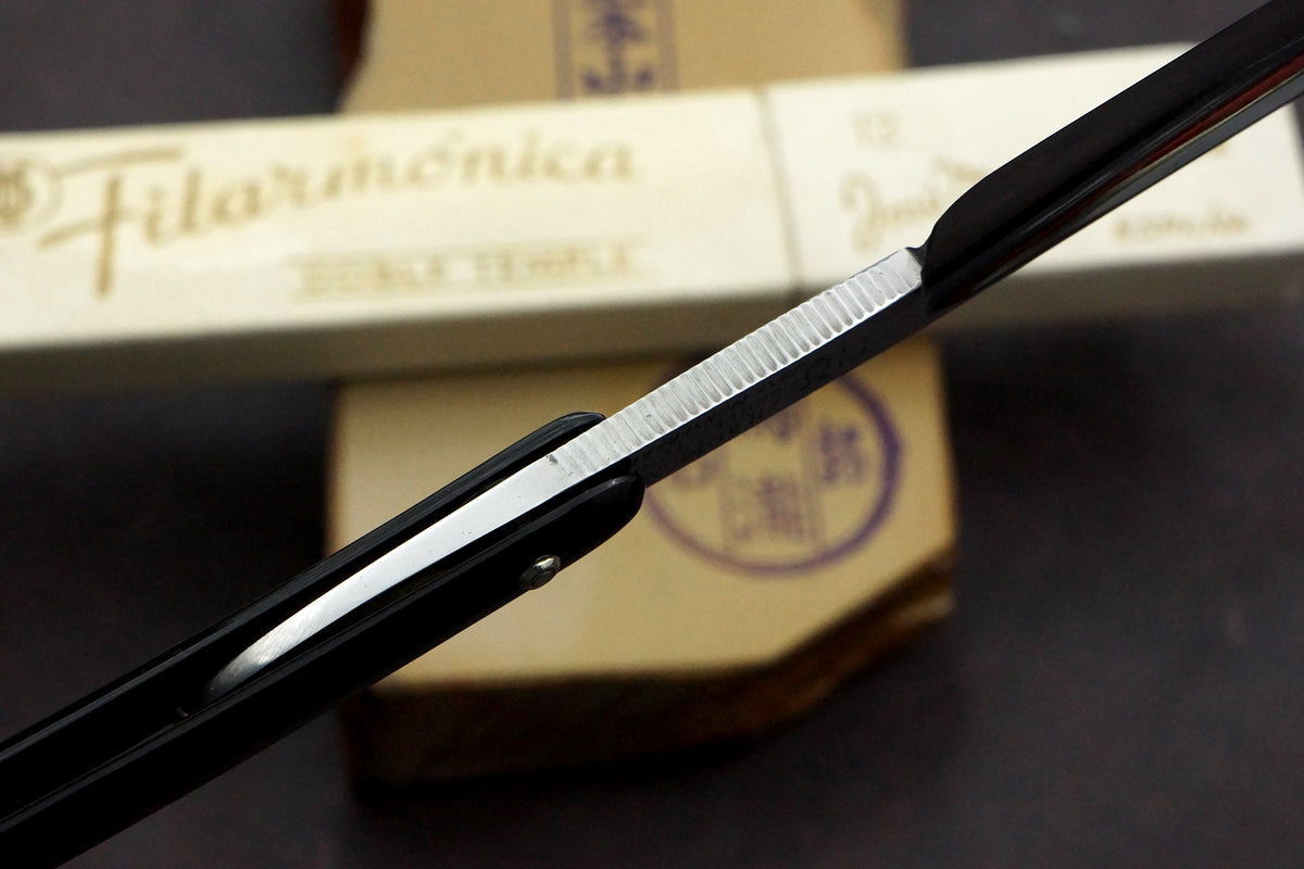 Filarmonica Doble Temple JMP No. 12 5/8 Full Hollow Blade - Excellent Restored Vintage Spanish Straight Razor - Shave Ready