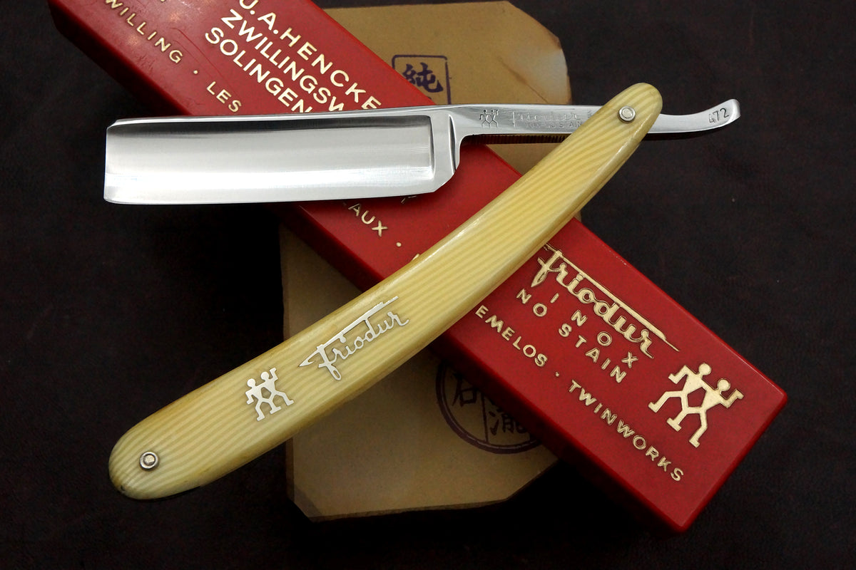 Henckels Friodur No. 472 - 13/16 Excellent Stainless Steel Full Hollow - Solingen Straight Razor - Shave Ready