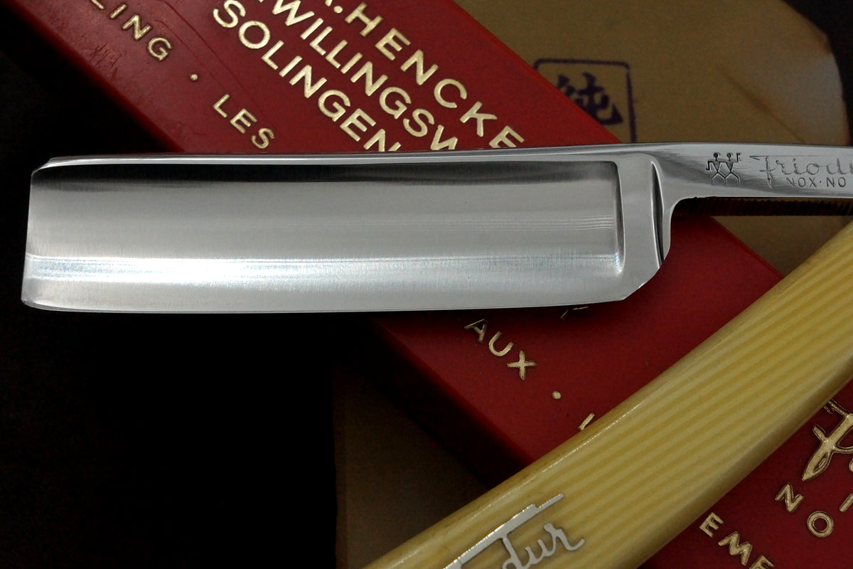Henckels Friodur No. 472 - 13/16 Excellent Stainless Steel Full Hollow - Solingen Straight Razor - Shave Ready
