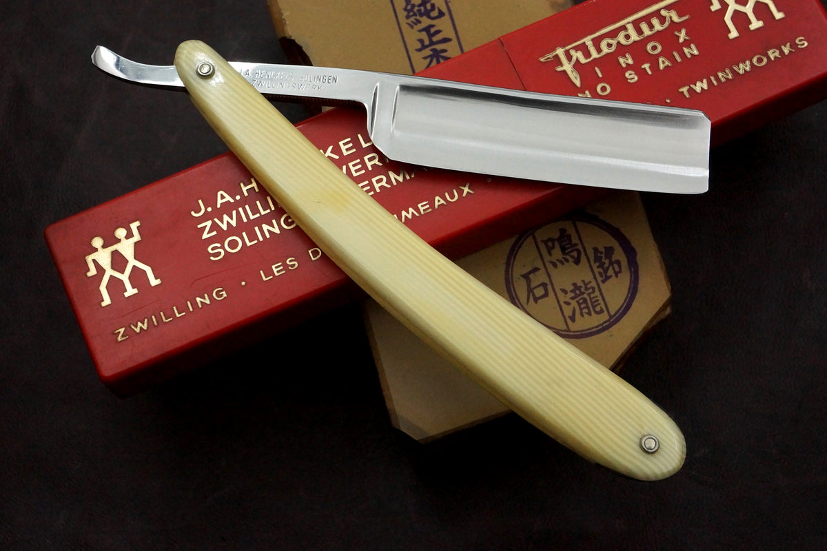Henckels Friodur No. 472 - 13/16 Excellent Stainless Steel Full Hollow - Solingen Straight Razor - Shave Ready