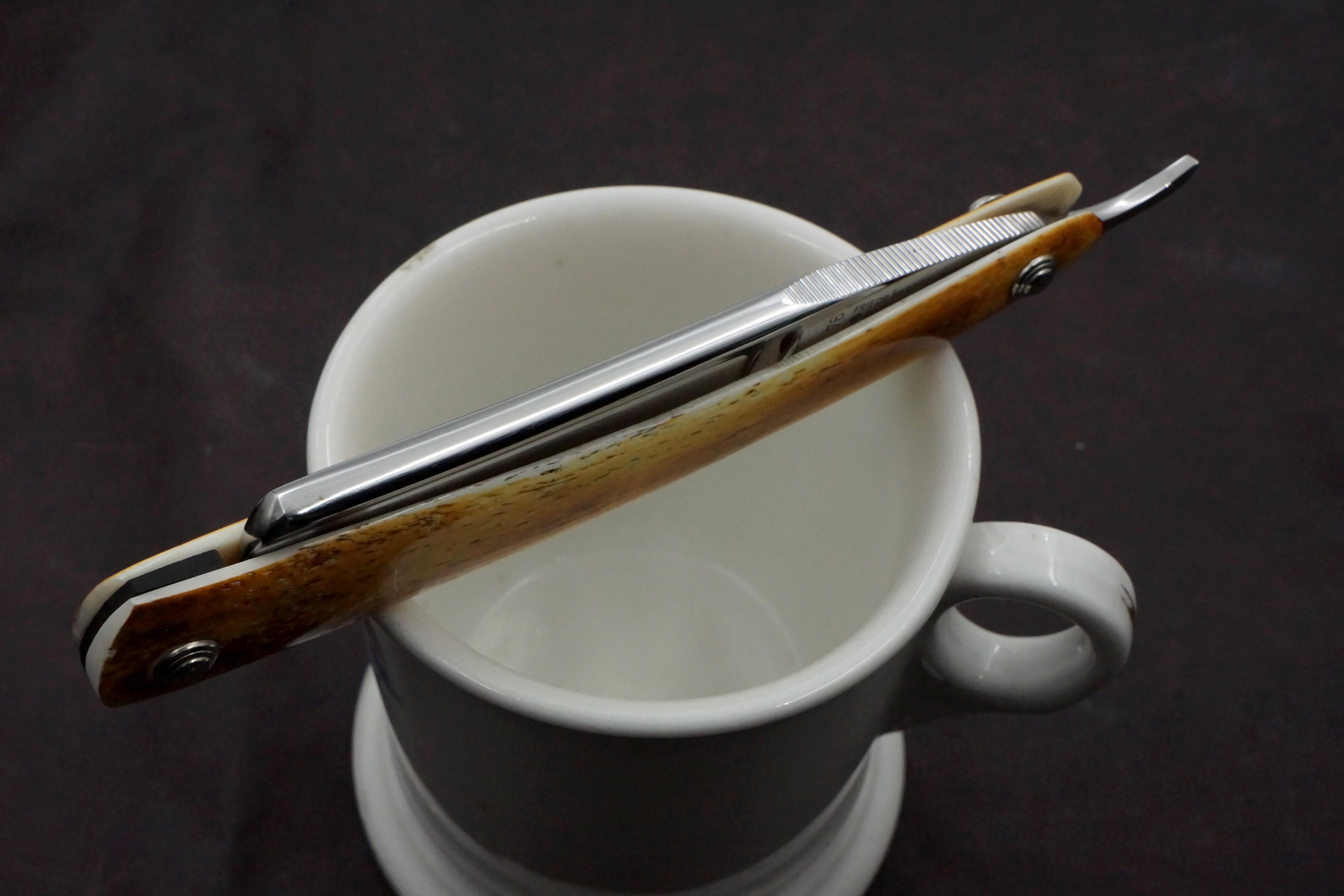 Friedrich Herder No. 76 Pristine 7/8 Full Hollow Custom Scales - Solingen Vintage Straight Razor - Shave Ready