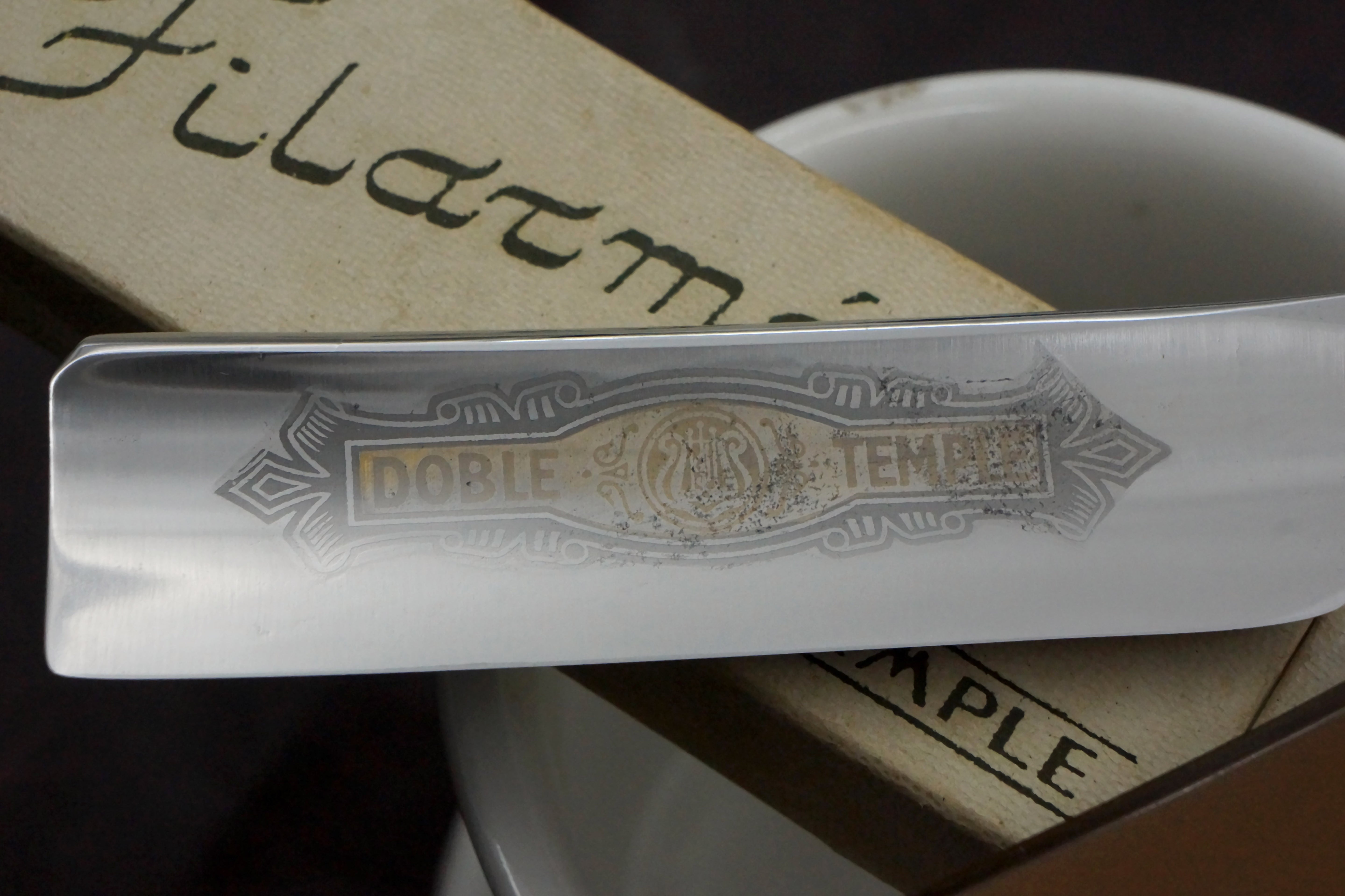 Filarmonica JMP 2nd Gen Doble Temple No. 14 15/16" Full Hollow Blade - Excellent Vintage Spanish Straight Razor - Shave Ready