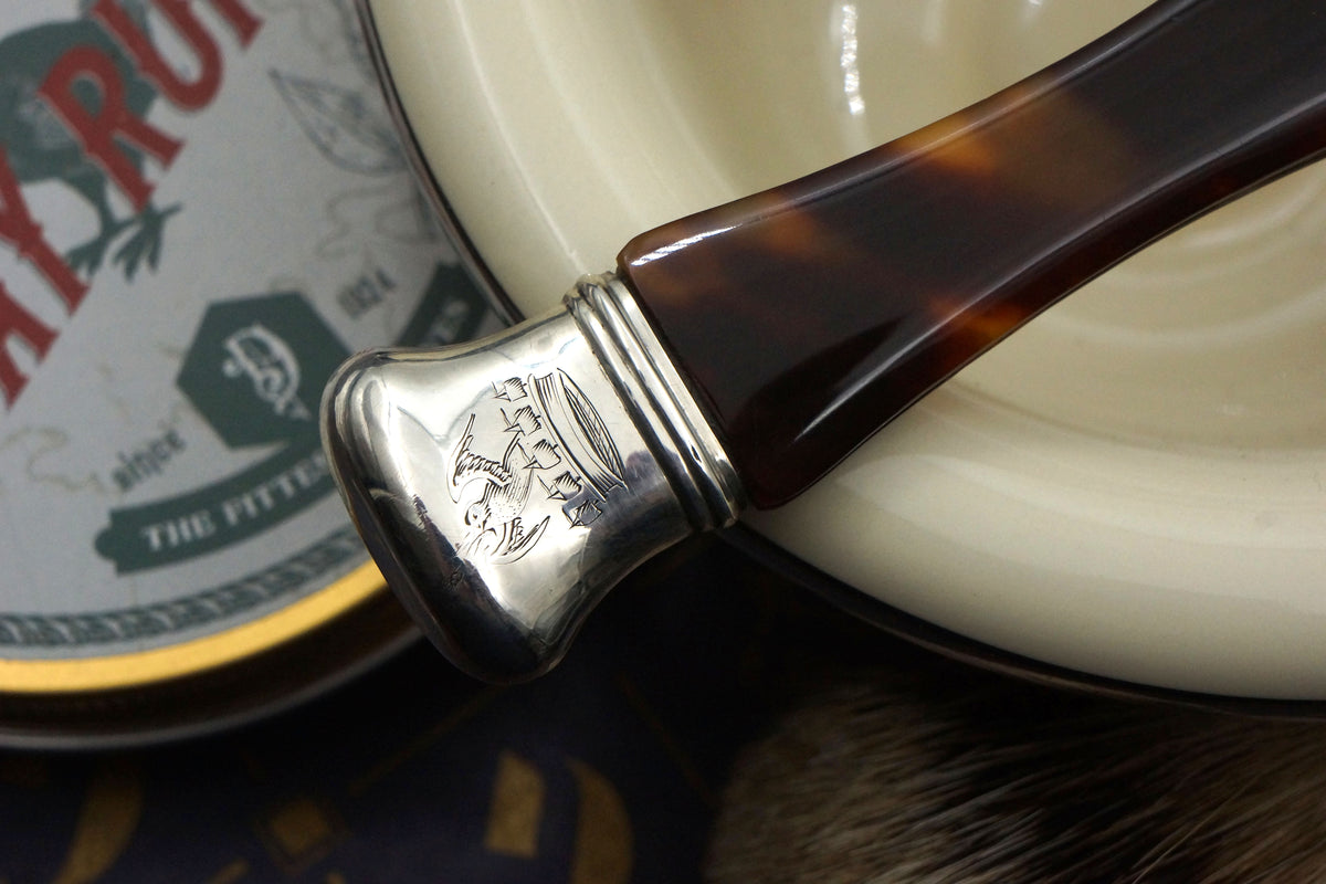 Marshes & Shepherd - Rare Rattler Grind with French Tortoiseshell Scales - 6/8 Vintage Sheffield Straight Razor - Shave Ready