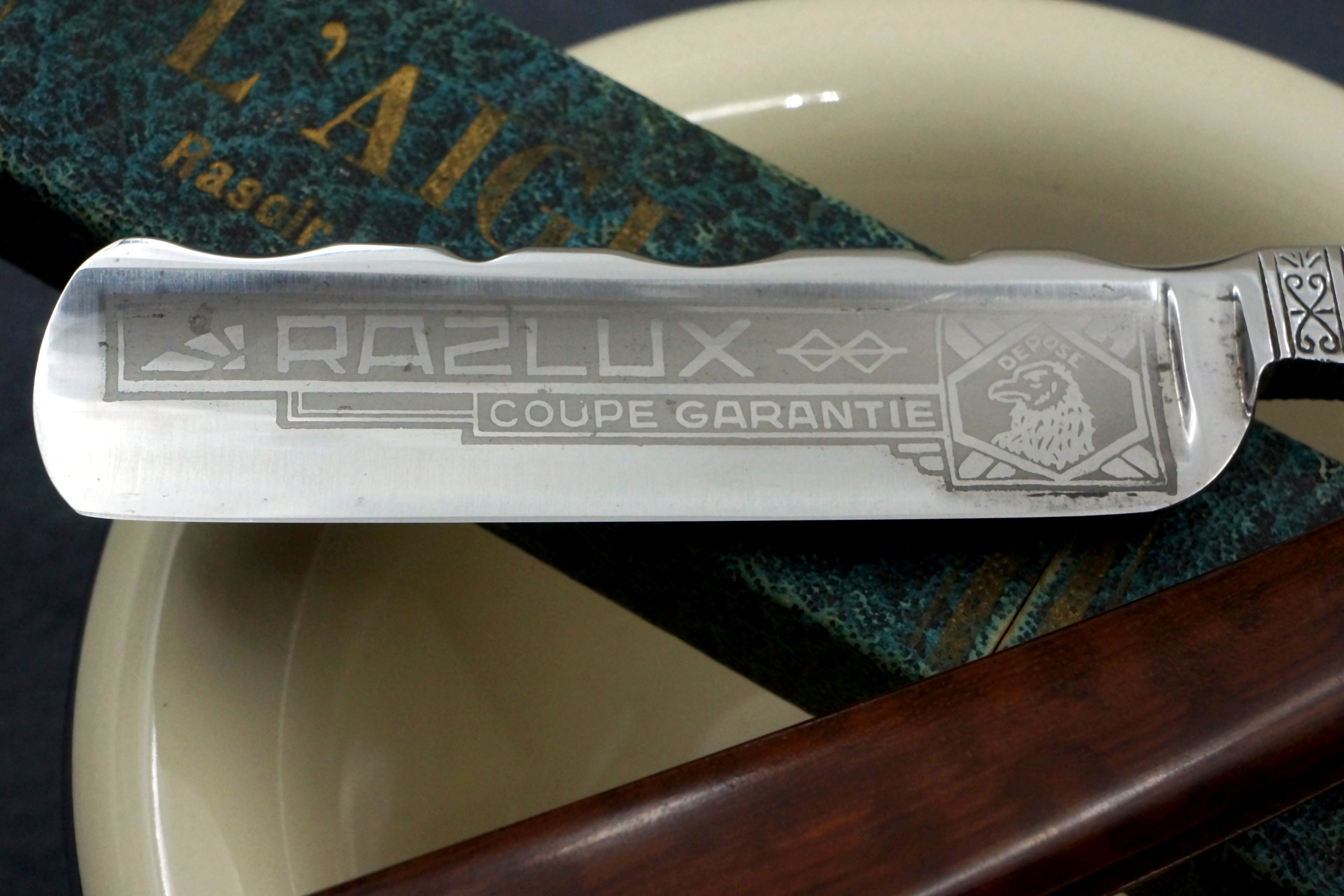 A. Grissolange "Razoluxe" Full Hollow - 13/16 Fancy Vintage French Straight Razor - Shave Ready