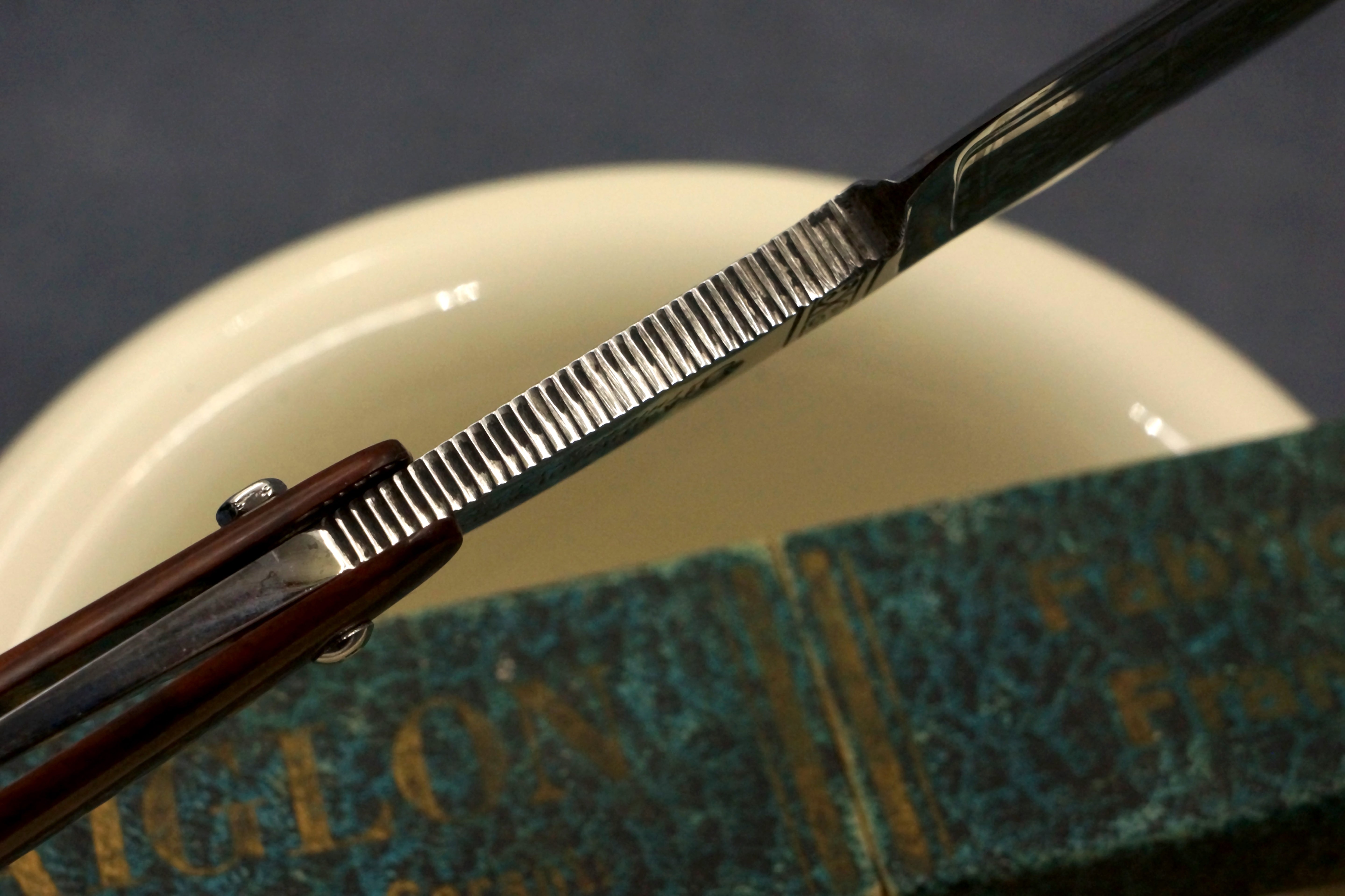 A. Grissolange "Razoluxe" Full Hollow - 13/16 Fancy Vintage French Straight Razor - Shave Ready