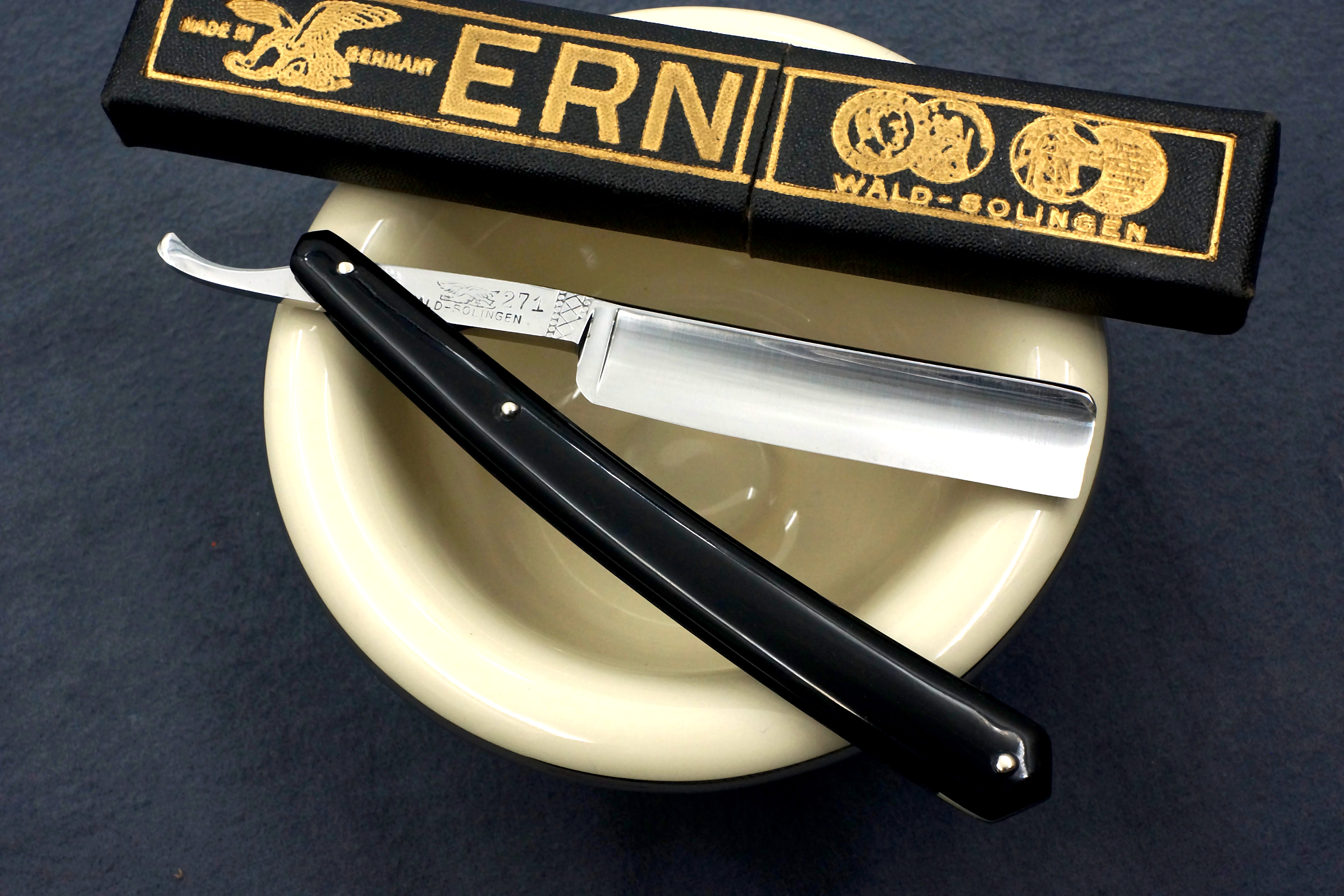 Carl Friederich Ern - NOS 11/16 Full Hollow Blade - Vintage Solingen Straight Razor - Shave Ready