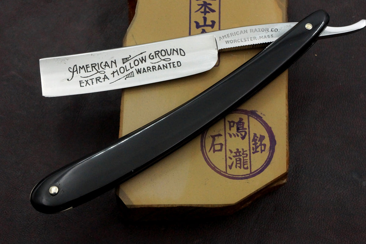 American Razor Co. "American Extra Hollow Ground" Half Hollow - Excellent++ 11/16 American Straight Razor - Shave Ready