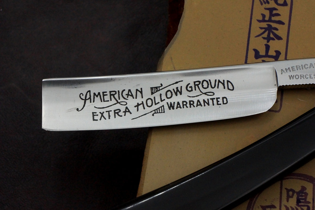 American Razor Co. "American Extra Hollow Ground" Half Hollow - Excellent++ 11/16 American Straight Razor - Shave Ready