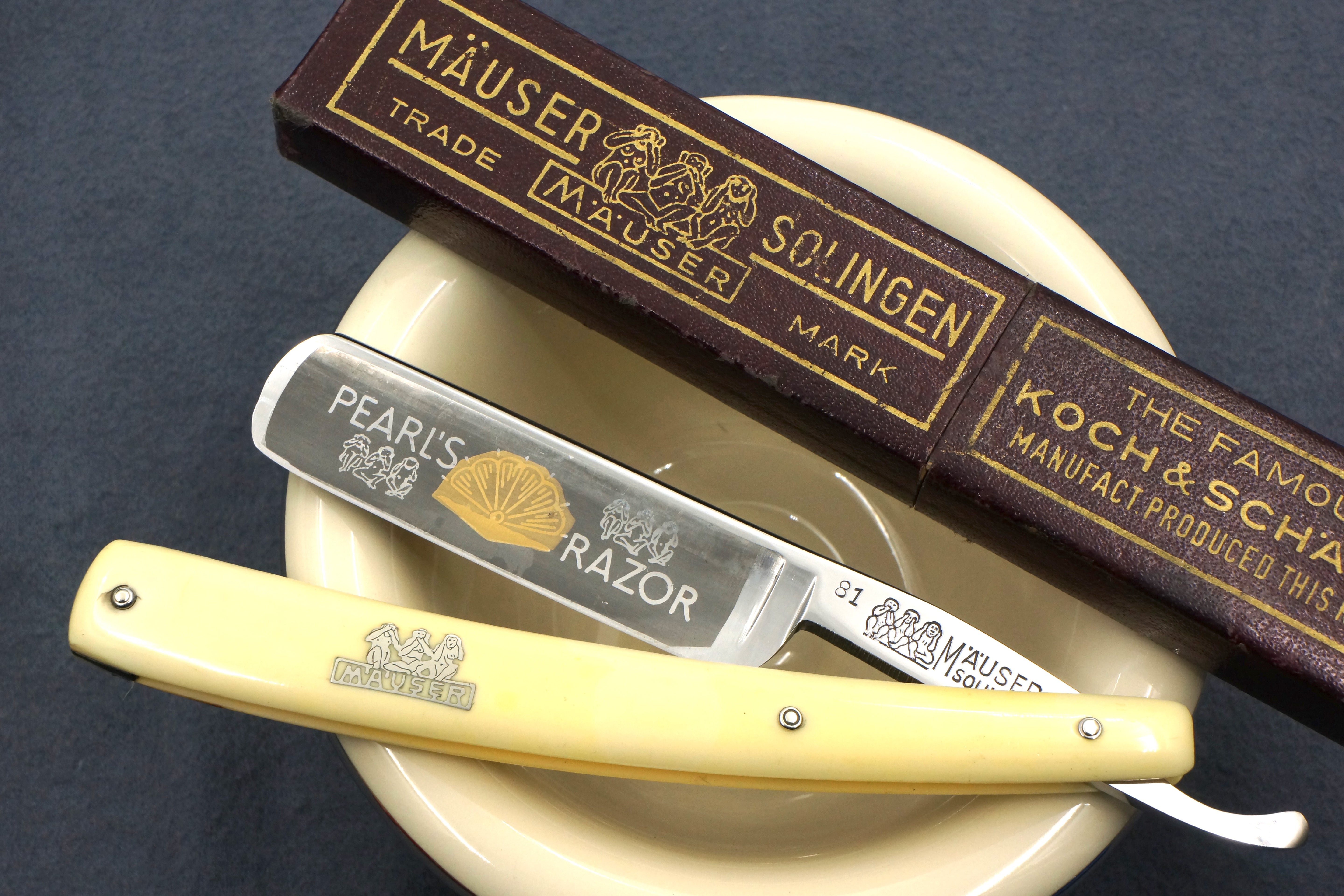 Koch & Schafer Mauser - Vintage 13/16 "Pearl's Razor" - Vintage Solingen Straight Razor - Shave Ready