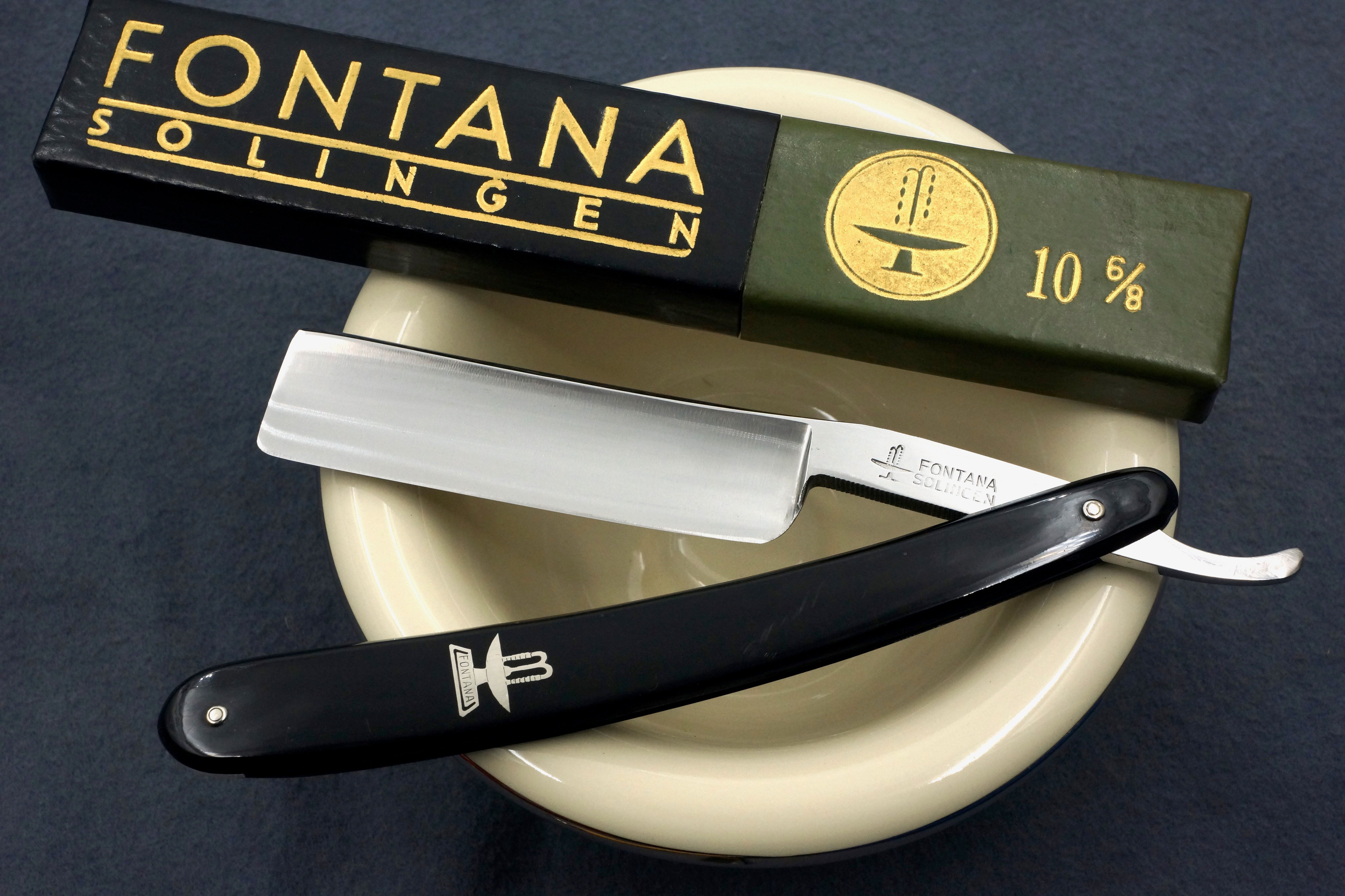 Fontana No. 10 Near Pristine 6/8 Full Hollow Blade - Solingen Vintage Straight Razor - Shave Ready