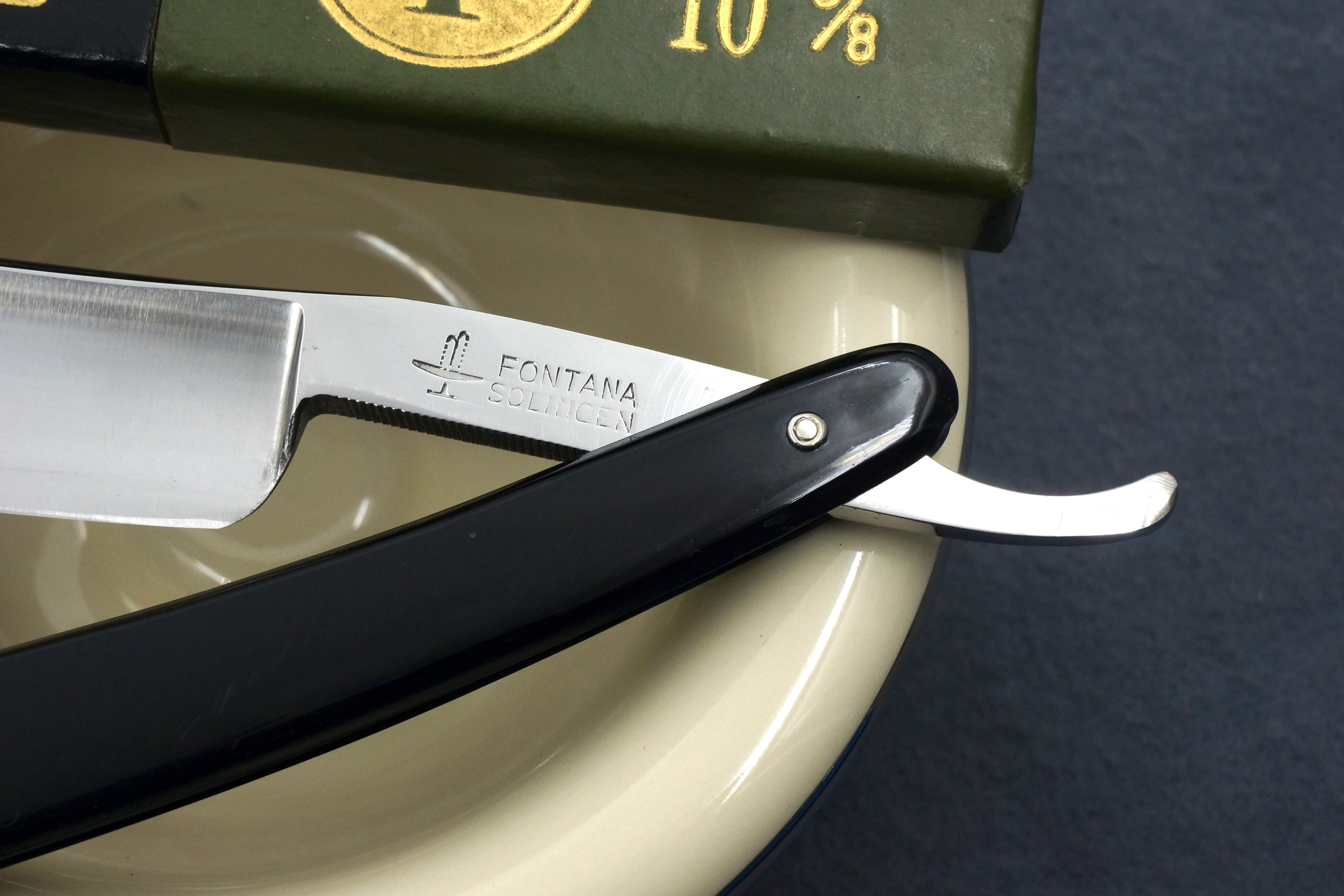 Fontana No. 10 Near Pristine 6/8 Full Hollow Blade - Solingen Vintage Straight Razor - Shave Ready