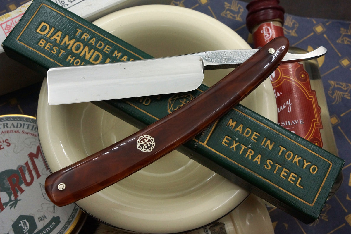Diamond Hayashi No.120 Near Pristine - 6/8 Quarter Hollow Japanese Straight Razor - Shave Ready