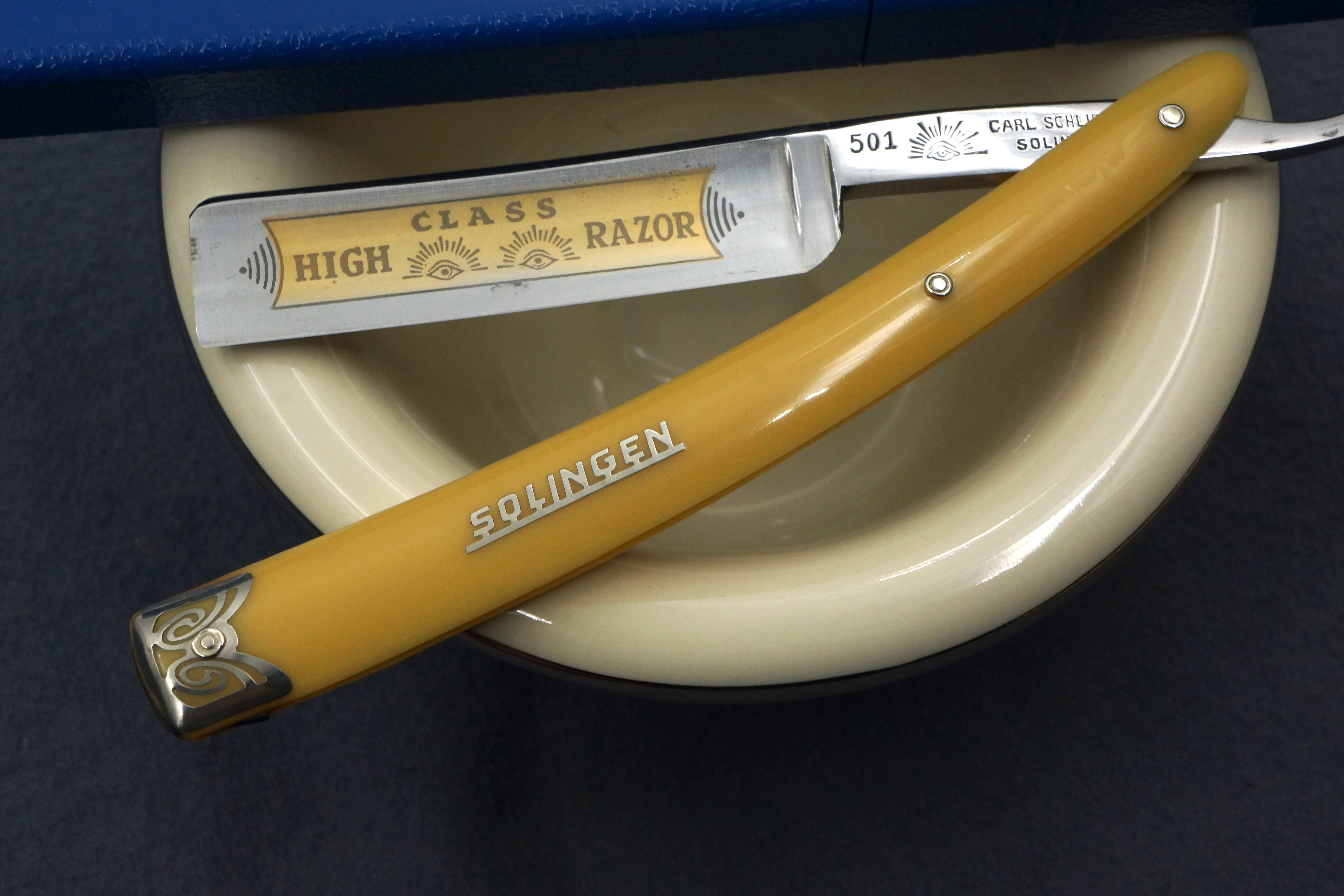 Carl Schlieper No. 501 - 11/16 Excellent Full Hollow - Vintage Solingen Straight Razor - Shave Ready