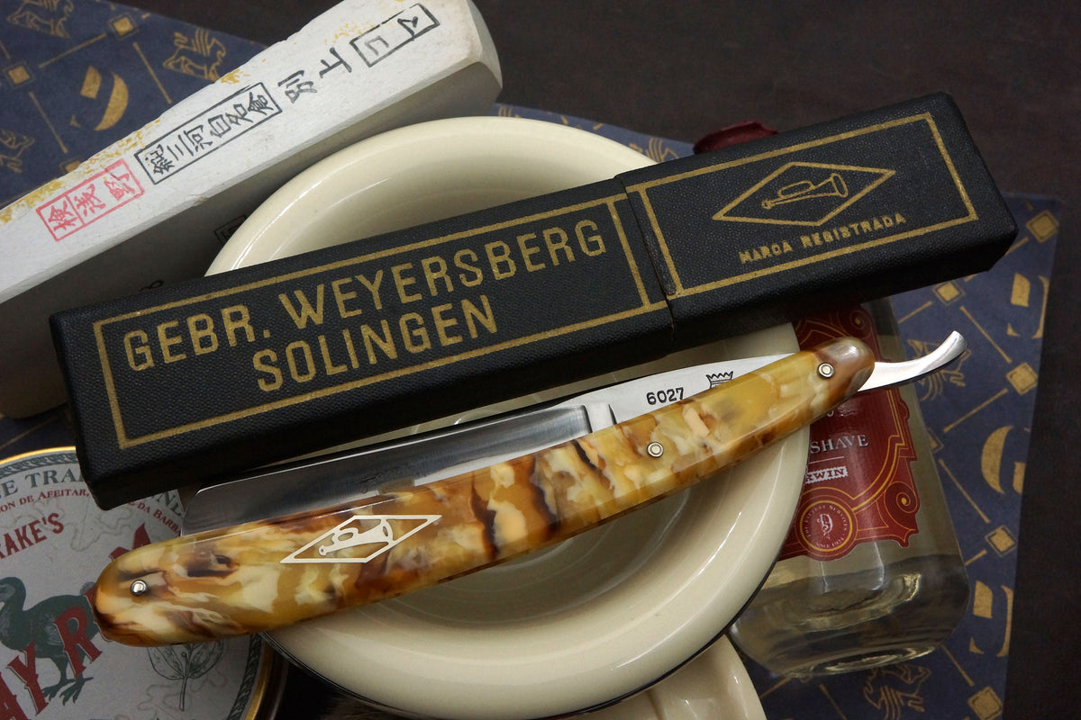 "Navaja Electrica" 6027 - Atemberaubende makellose 15/16 große extra hohle Klinge - Vintage Solingen Rasiermesser - Rasurbereit