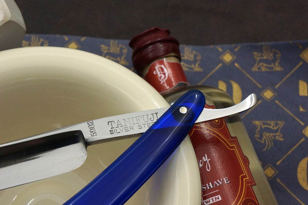 Tanifuji 5982 Silver Steel - Gorgeous Scales - 11/16 Half Hollow Vintage Japanese Straight Razor - Shave Ready (Copy) (Copy)