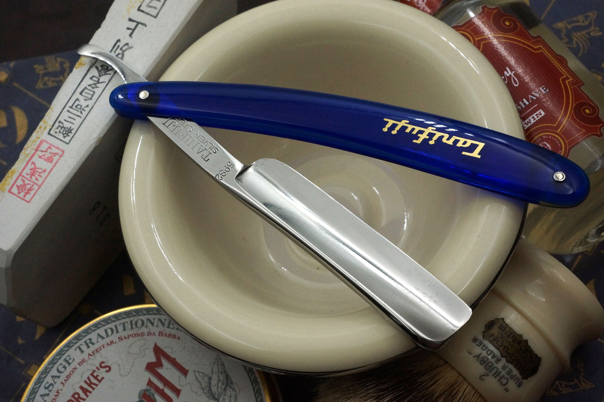 Tanifuji 5982 Silver Steel - Gorgeous Scales - 11/16 Half Hollow Vintage Japanese Straight Razor - Shave Ready (Copy) (Copy)