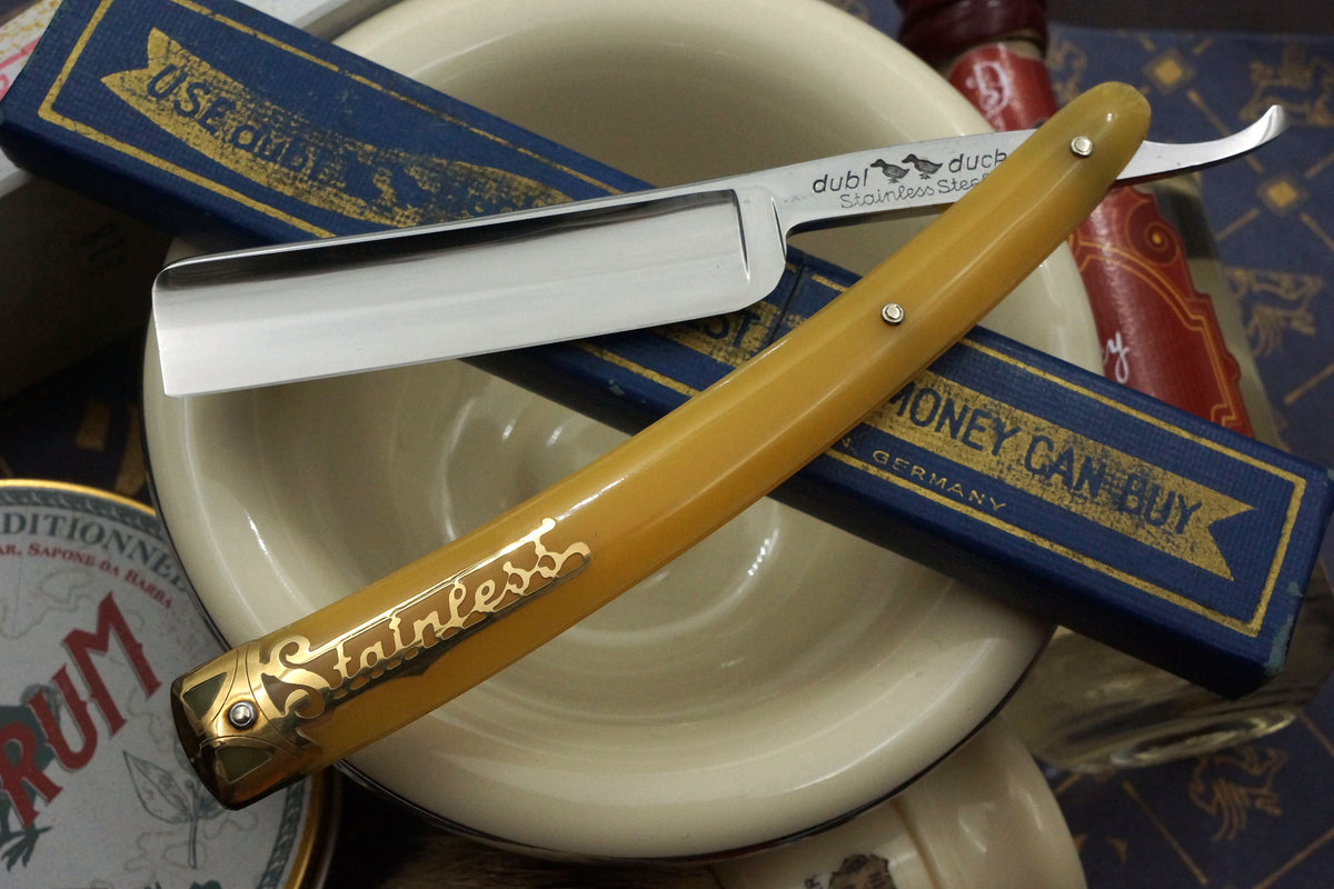 Dubl Duck Stainless 11/16 Blade - Very Rare Near Mint Vintage Solingen Straight Razor - Shave Ready