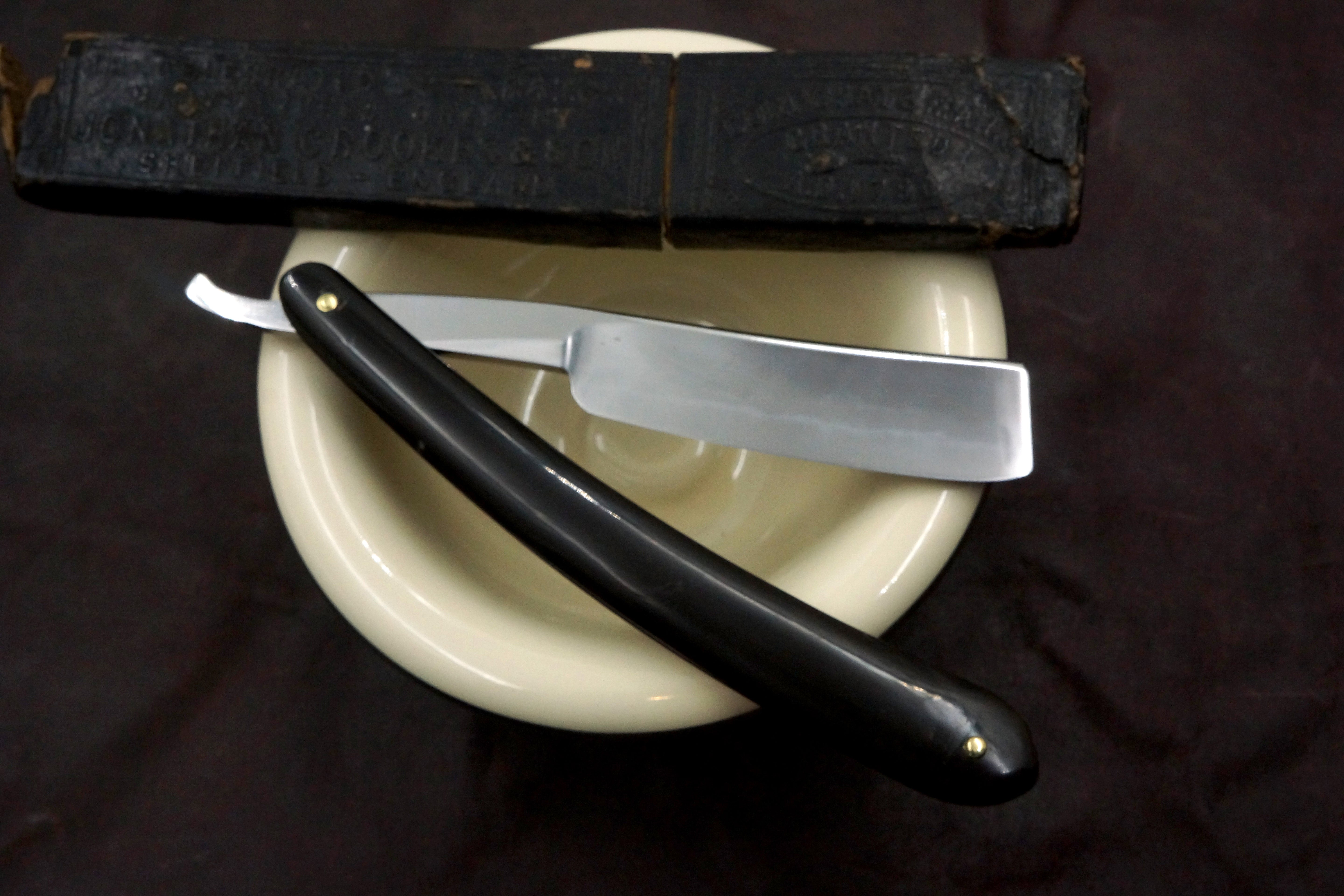 Jonathan Crookes 13/16 Near Wedge - Fancy Scales Fully Restored Original Scales Sheffield Straight Razor - Shave Ready