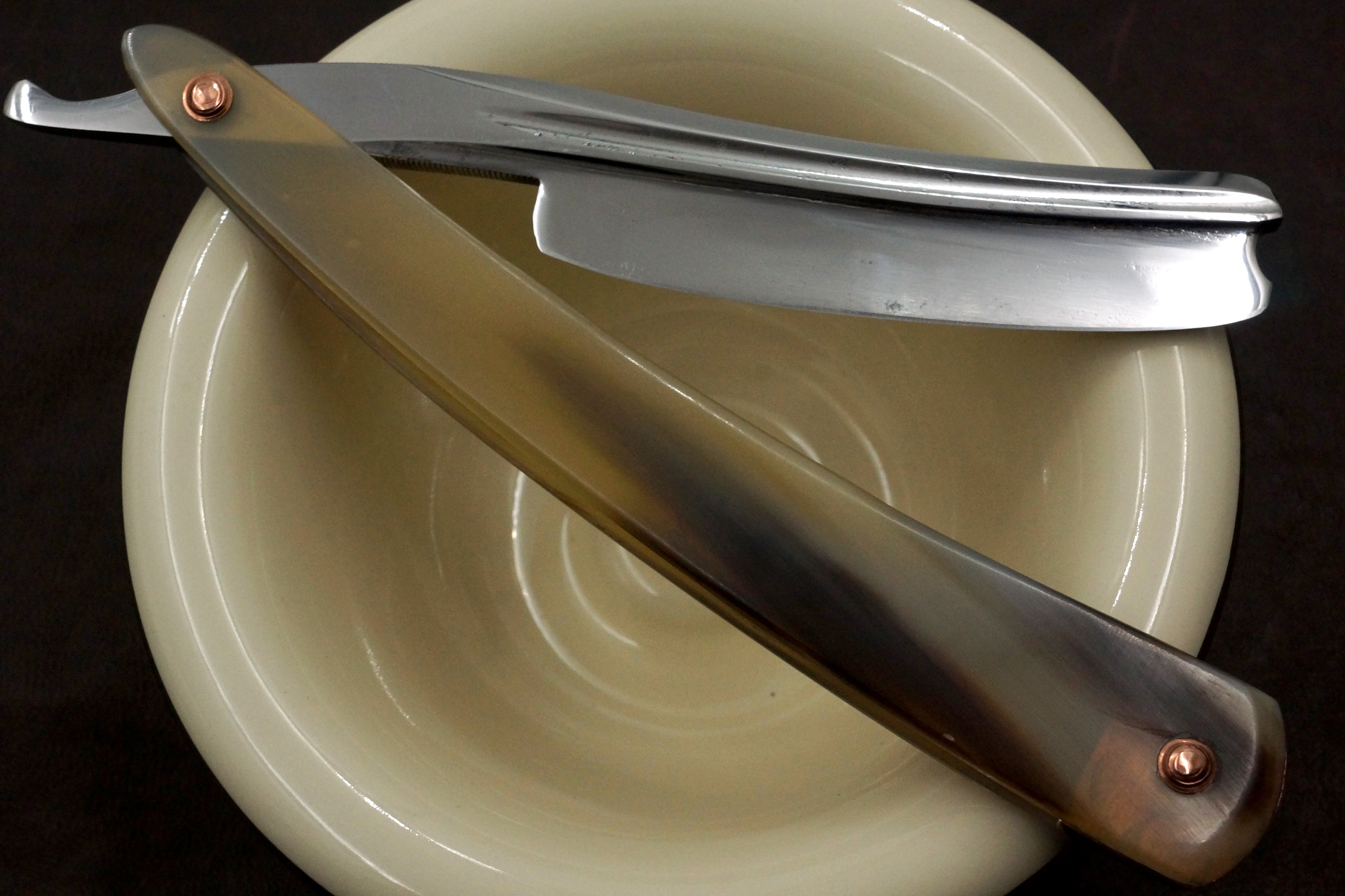 Marshes & Shepherd - Rare Tapered Double Concave Grind 13/16 Vintage Sheffield Straight Razor with Original Scales - Shave Ready
