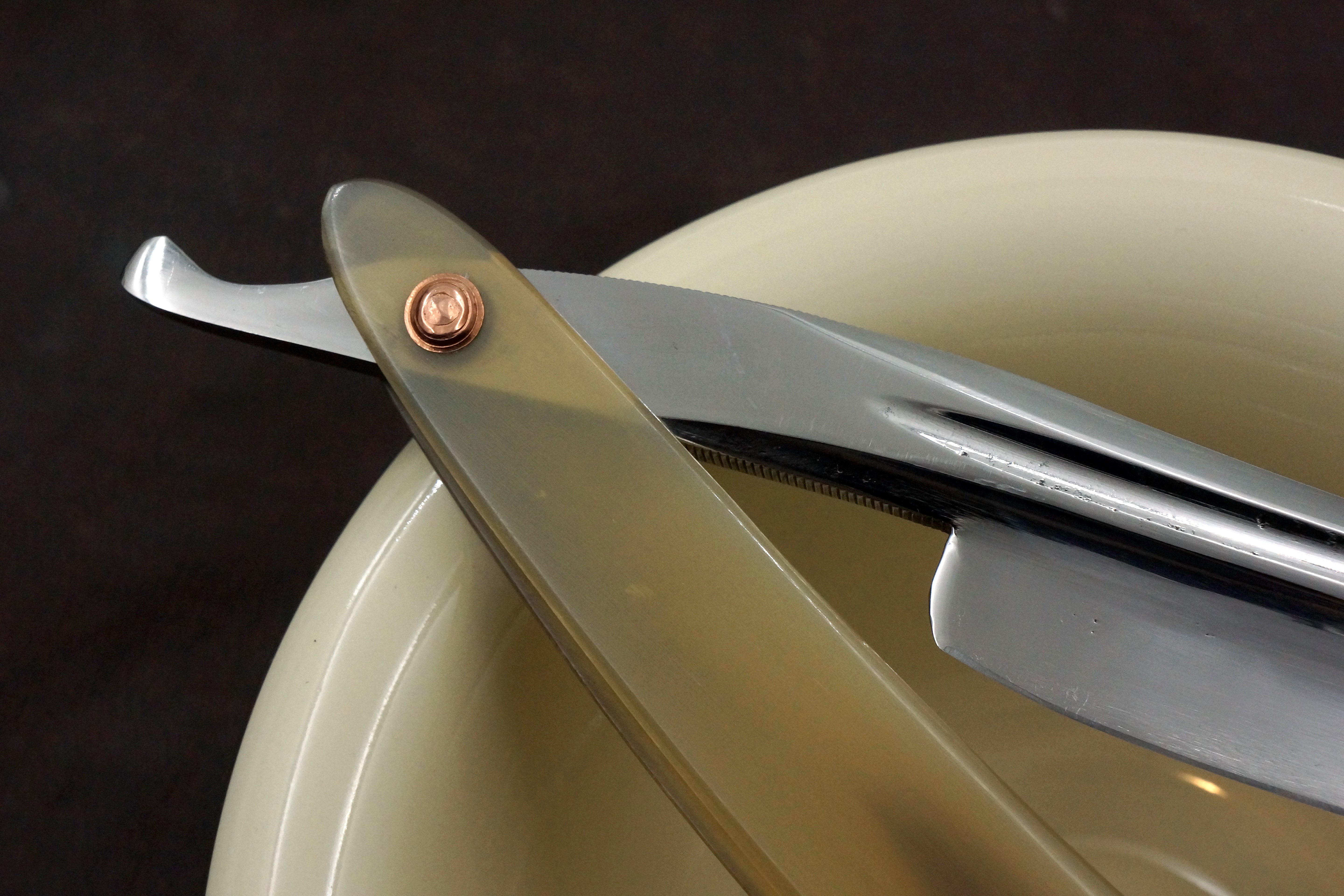 Marshes & Shepherd - Rare Tapered Double Concave Grind 13/16 Vintage Sheffield Straight Razor with Original Scales - Shave Ready