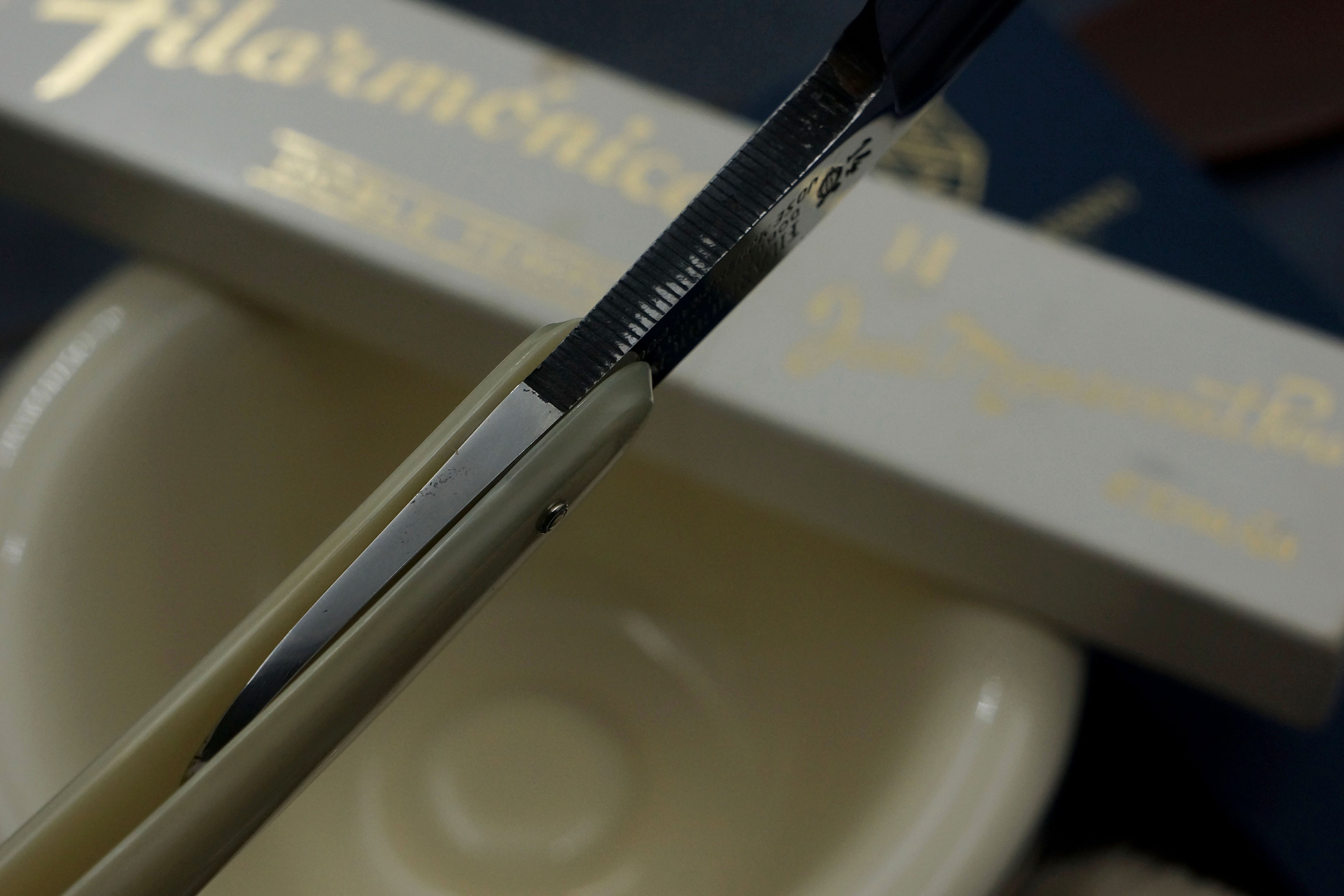 Filarmonica JMP Doble Temple No. 14 15/16" Full Hollow Blade - Near Pristine Vintage Spanish Straight Razor - Shave Ready
