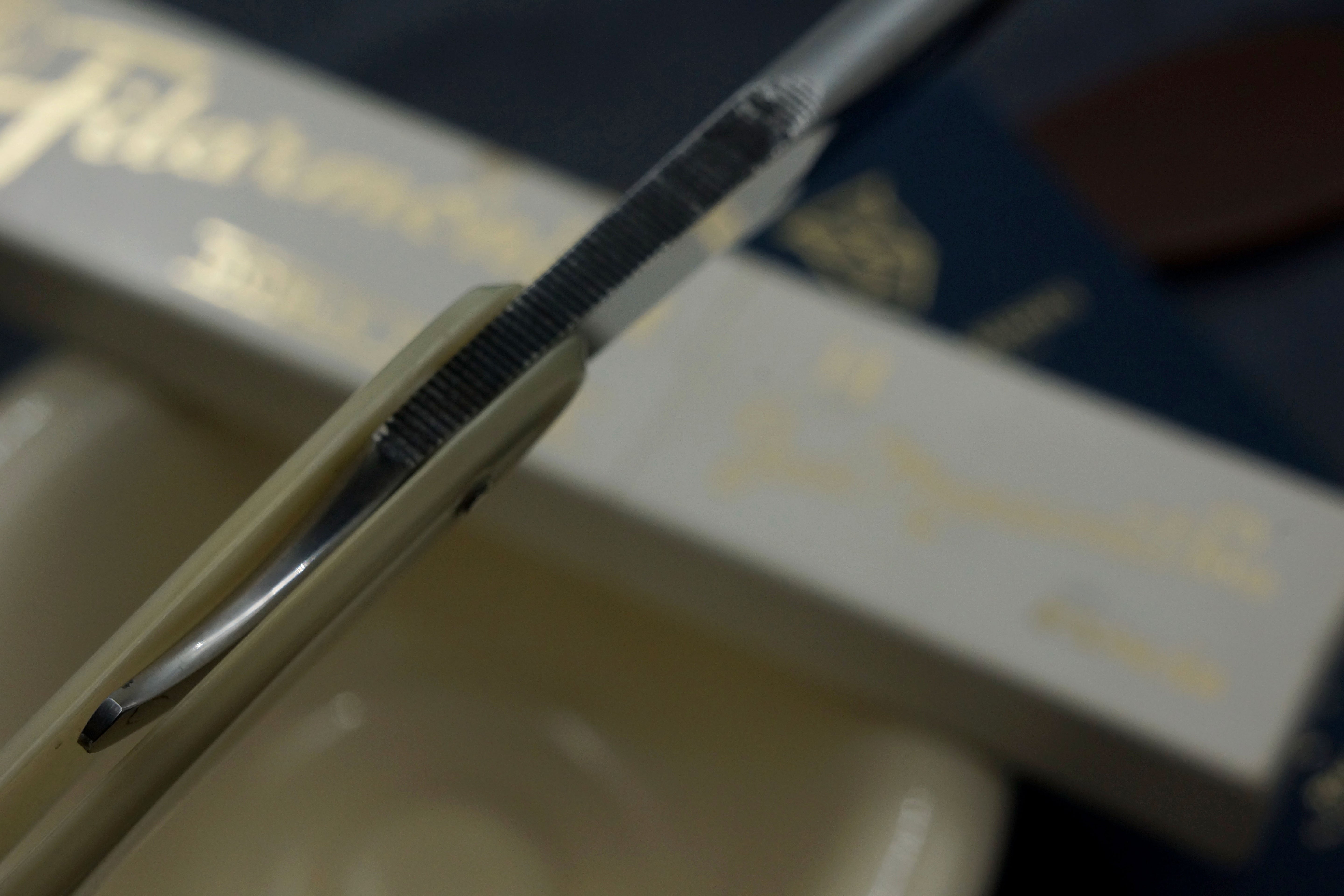 Filarmonica JMP Doble Temple No. 14 15/16" Full Hollow Blade - Near Pristine Vintage Spanish Straight Razor - Shave Ready