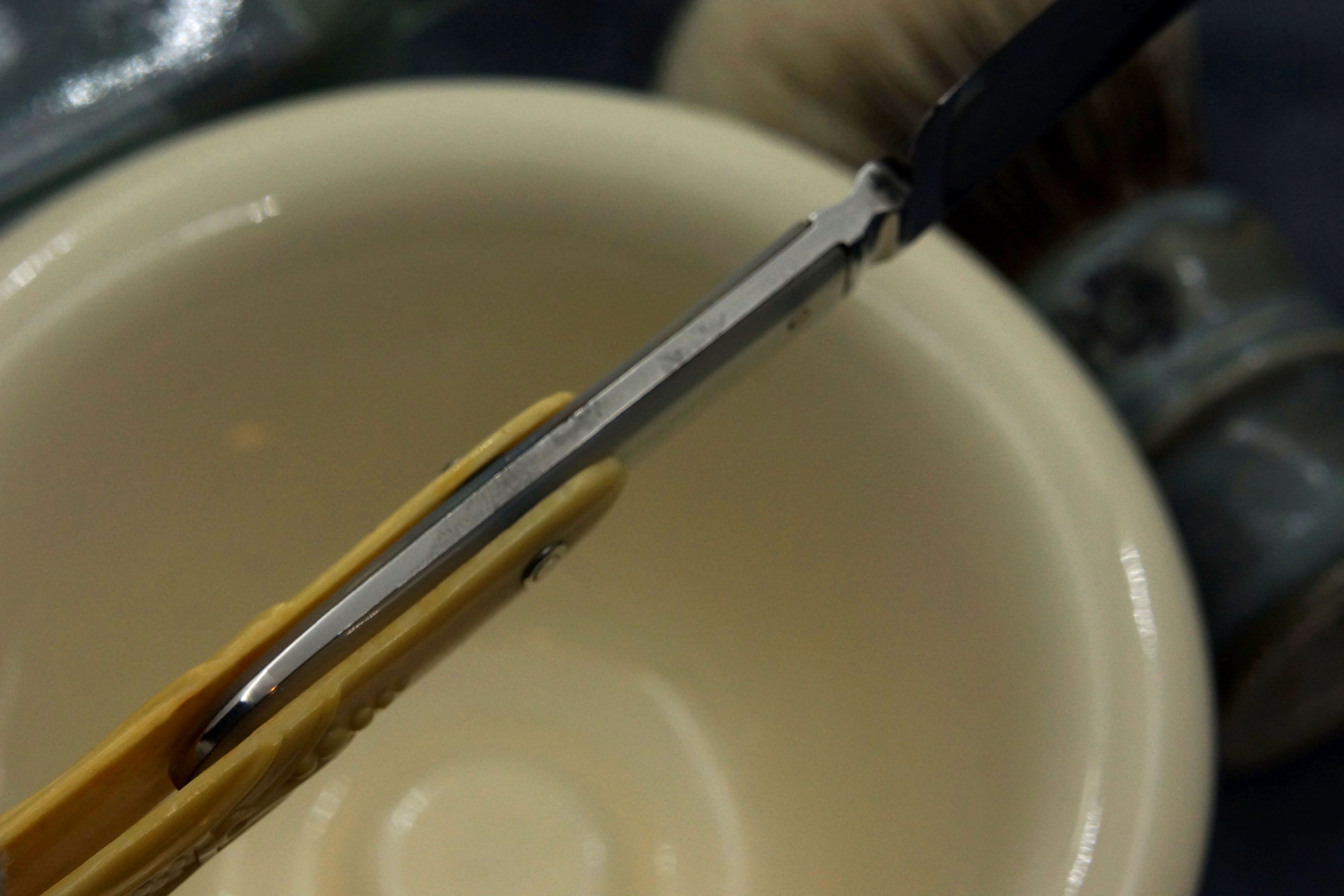 Challenge Cutlery Fancy Pearl Tang 5/8 Full Hollow Blade - Vintage American Straight Razor - Shave Ready
