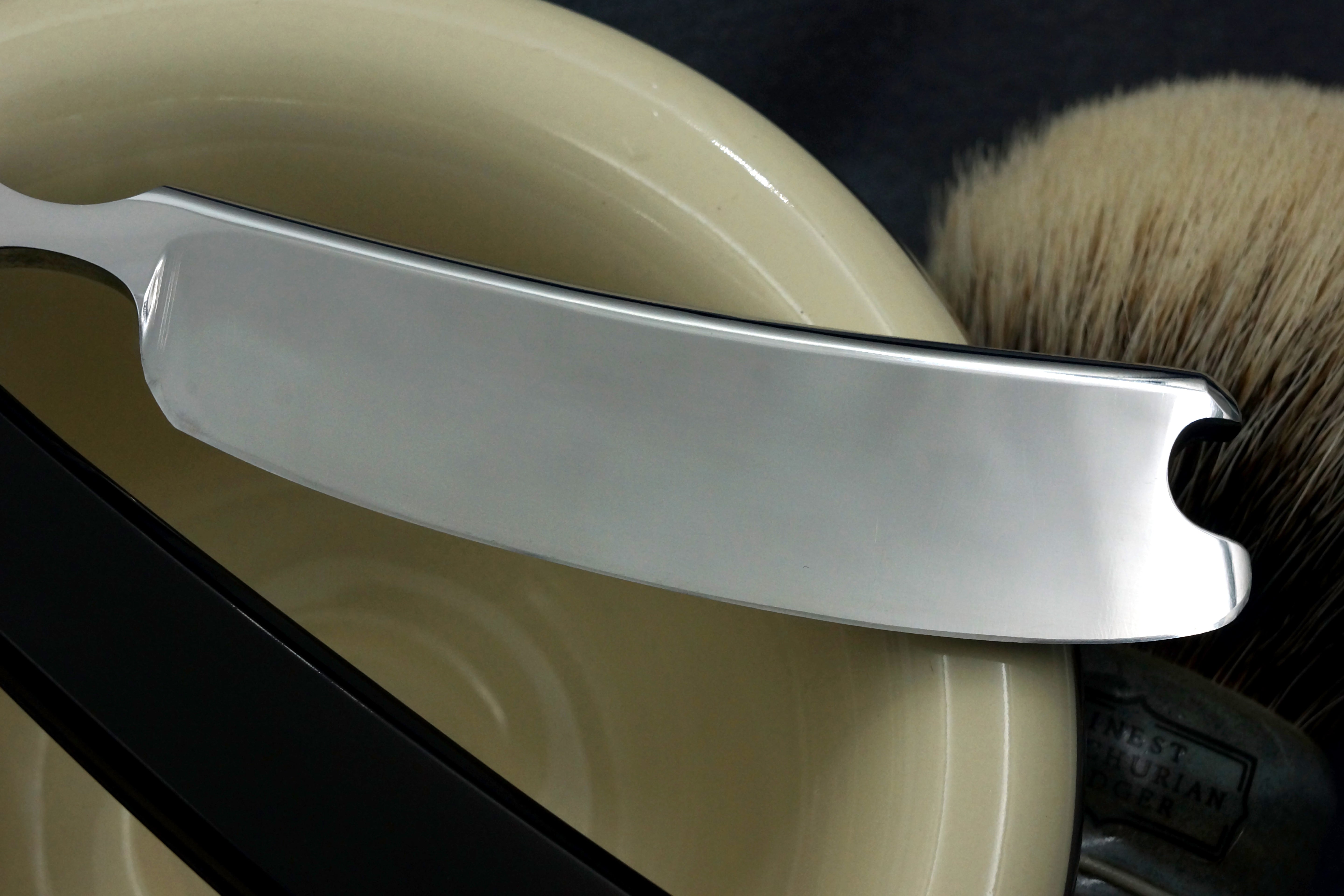 Joseph Elliot - Rare Double Thumbnotch - 7/8 Near Wedge Restored Sheffield Straight Razor - Shave Ready
