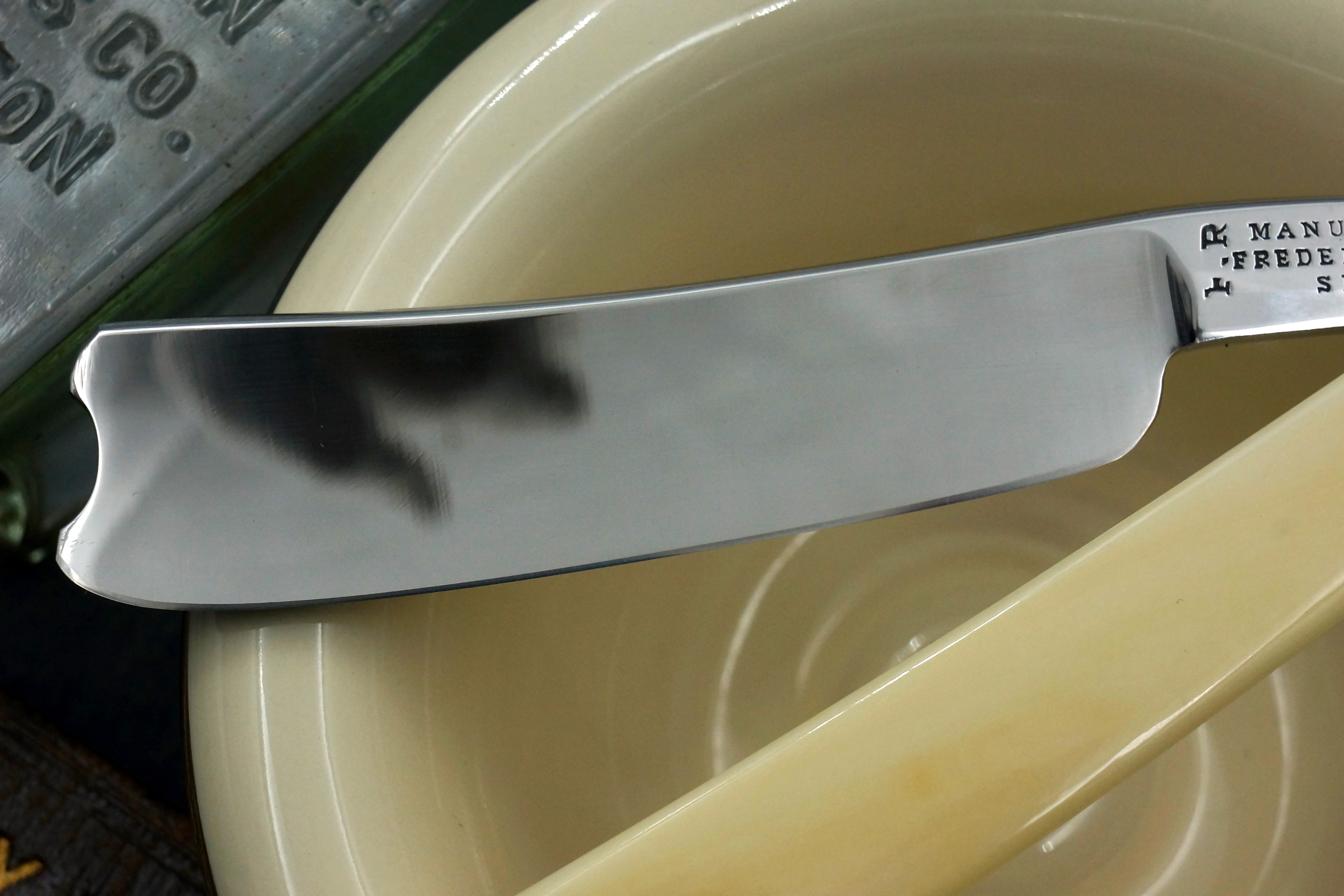 Frederick Reynolds 13/16 Near Wedge Blade with Ivory Scales - Fully Restored Sheffield Straight Razor - Shave Ready