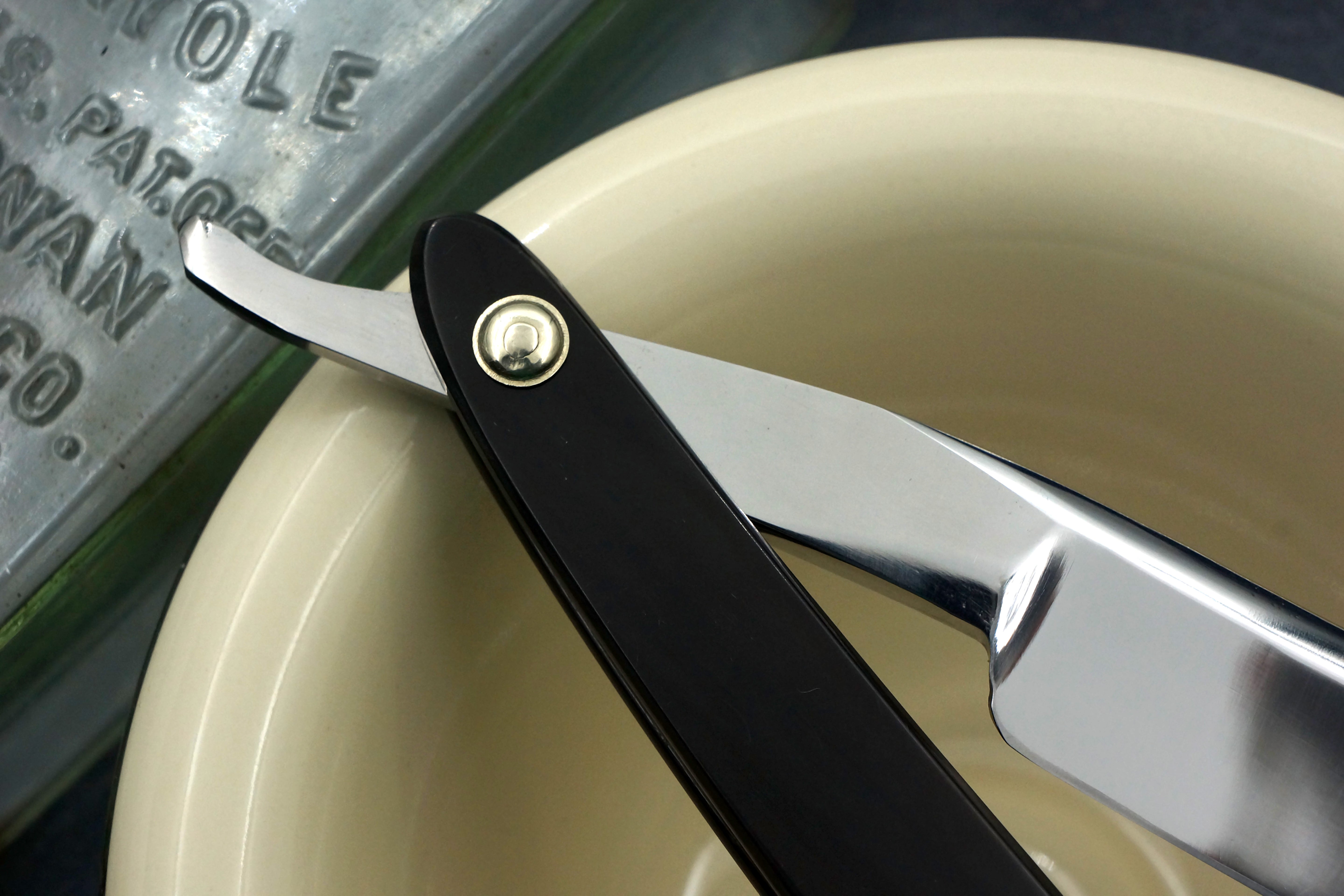 W. Taylor 6/8 Near Wedge Blade with New Horn Scales - Restored Sheffield Straight Razor - Shave Ready