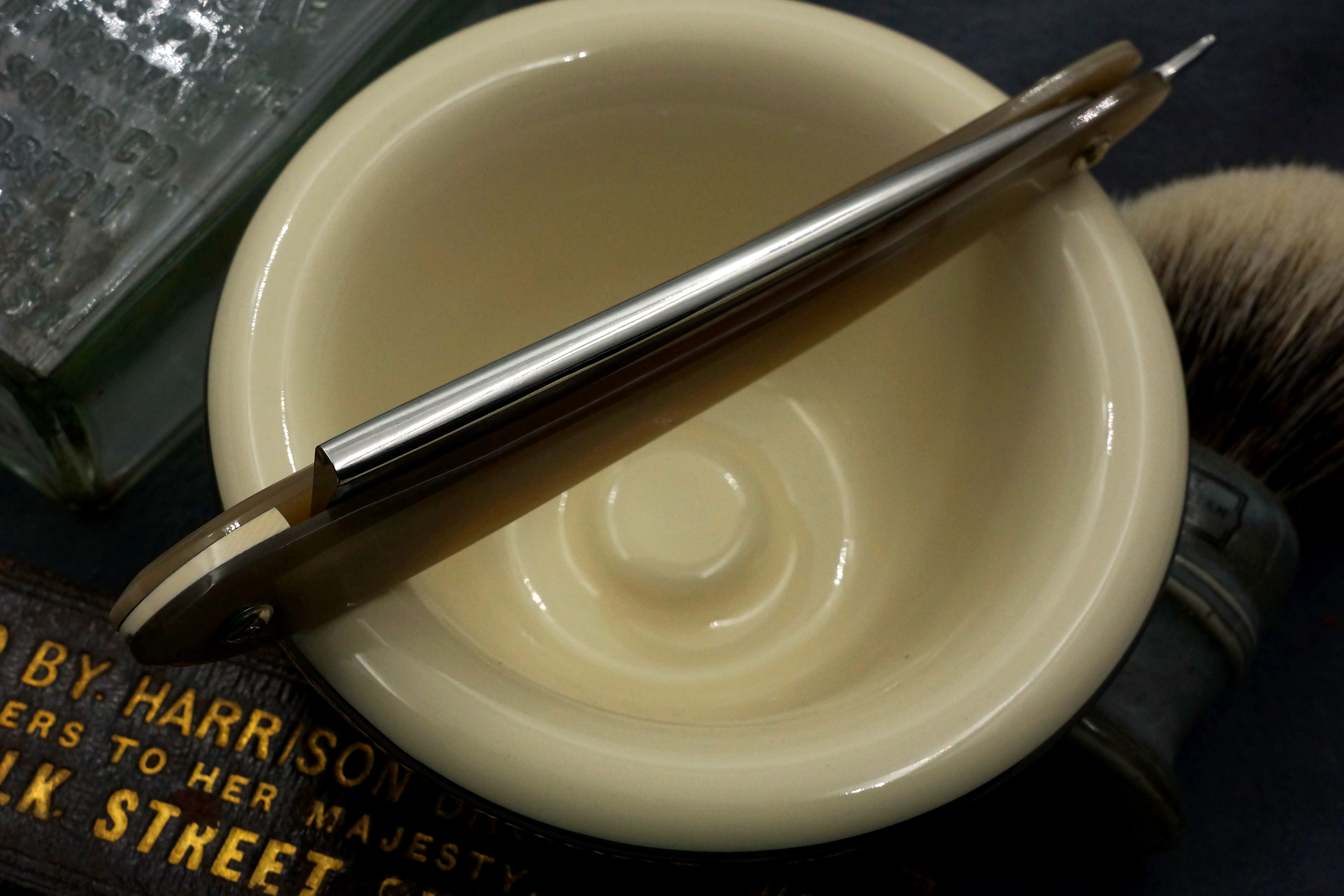 Joseph Rodgers & Sons "Fine India Steel" 13/16 Blade with New Horn Scales - Restored Sheffield Straight Razor - Shave Ready