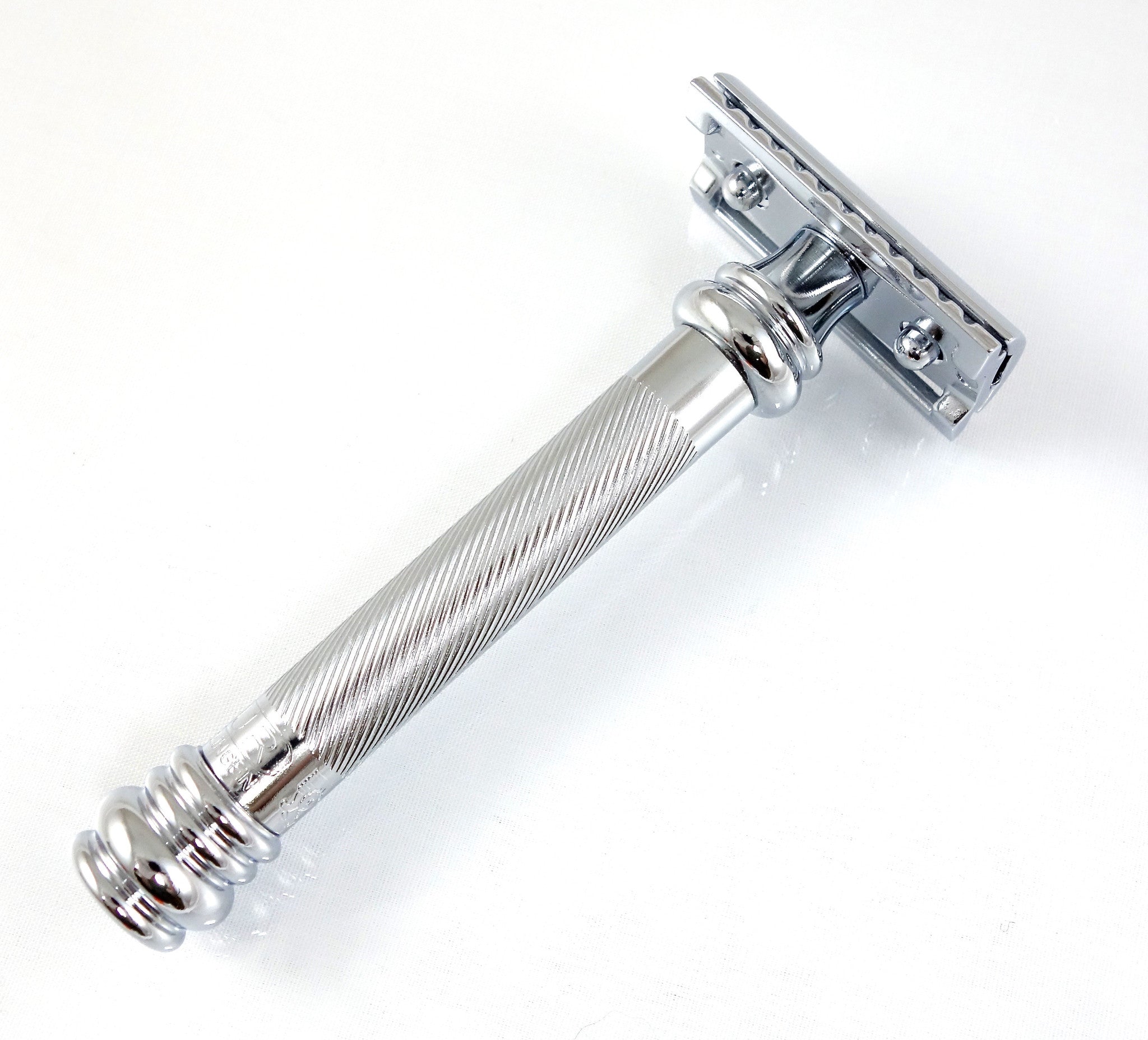 Merkur 38C Heavy Duty Chrome Safety Razor with Barber Pole Handle