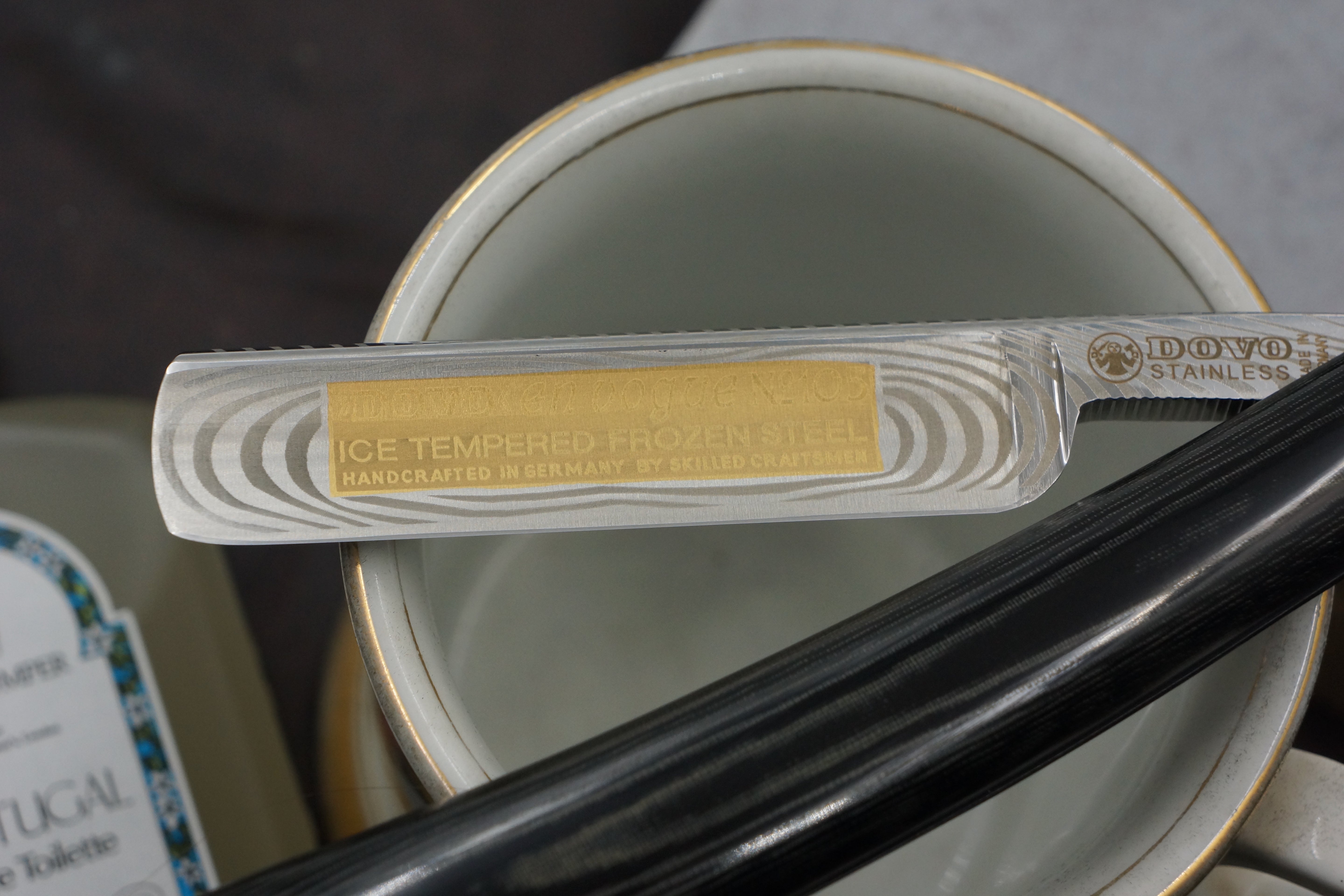 Dovo "En Vogue" No. 105 - Preowned Fancy 11/16 Full Hollow Blade - Solingen Straight Razor - Shave Ready