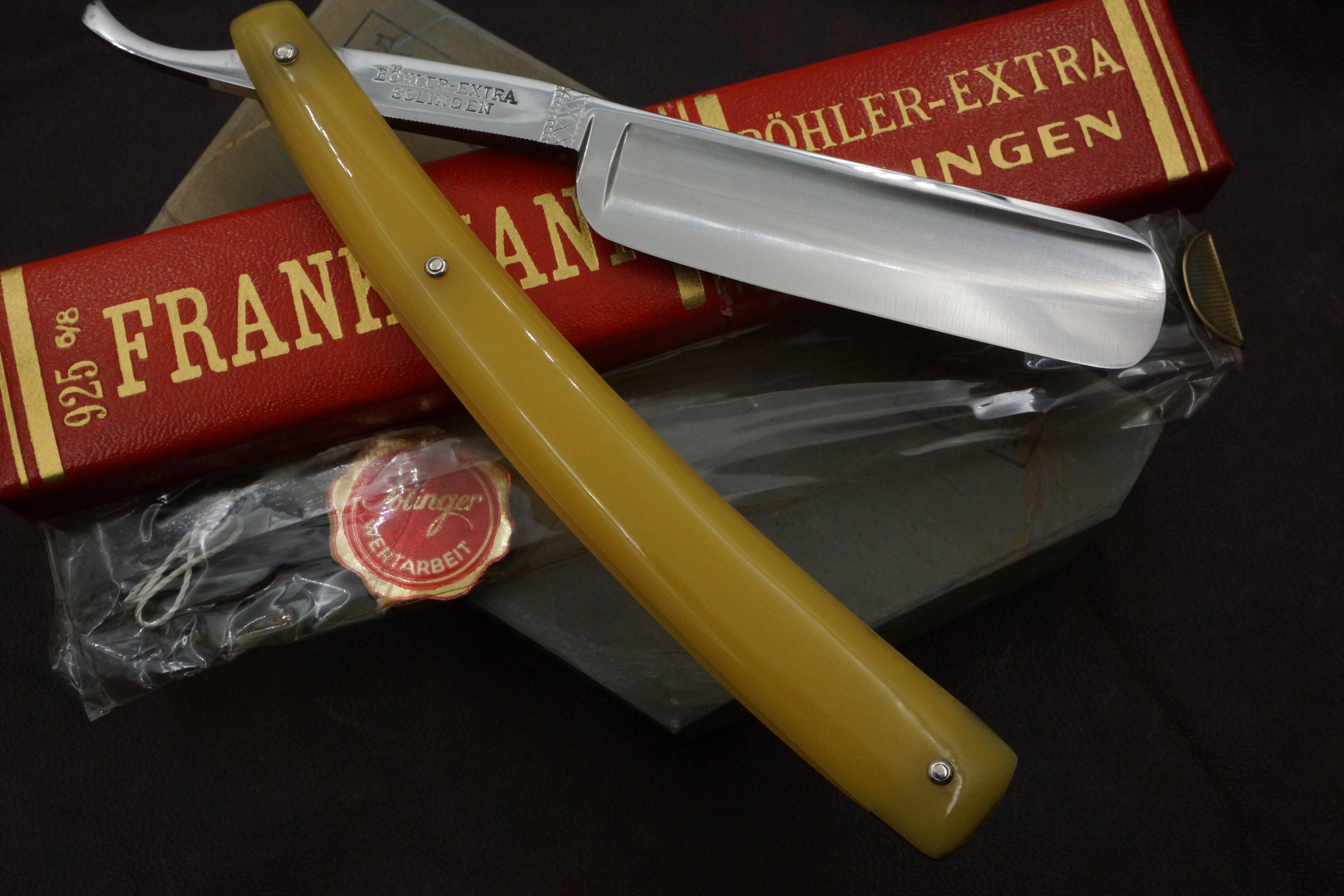 Paul Drees Frankmann 925 - Near Pristine 6/8 Full Hollow Blade - Vintage Solingen Straight Razor - Shave Ready