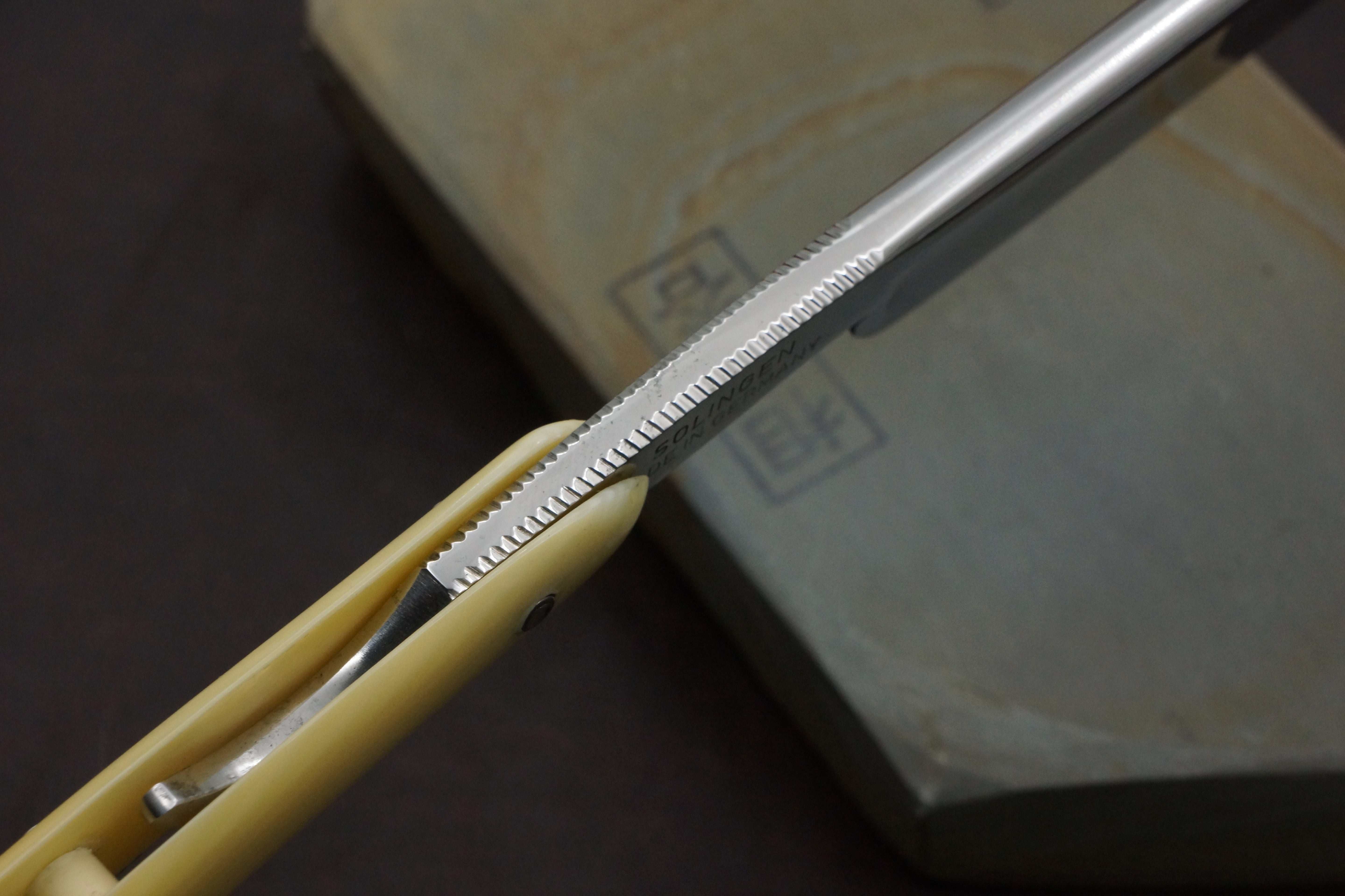 Paul Kohl "The Fisher" - Excellent + 13/16 Full Hollow Blade - Vintage Solingen Straight Razor - Shave Ready
